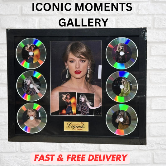 TAYLOR SWIFT MEMORABILIA FRAMED PICTURE PRESENTATION DISC SET LEGENDS OF MUSIC UK STOCK