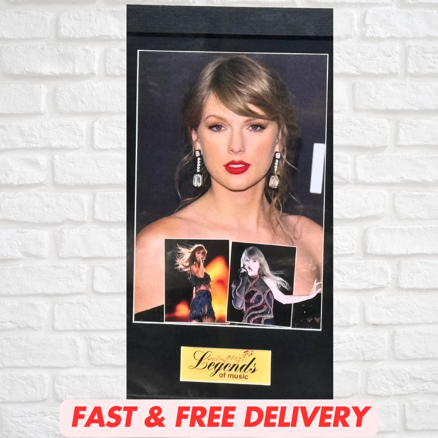 TAYLOR SWIFT MEMORABILIA FRAMED PICTURE PRESENTATION DISC SET LEGENDS OF MUSIC UK STOCK