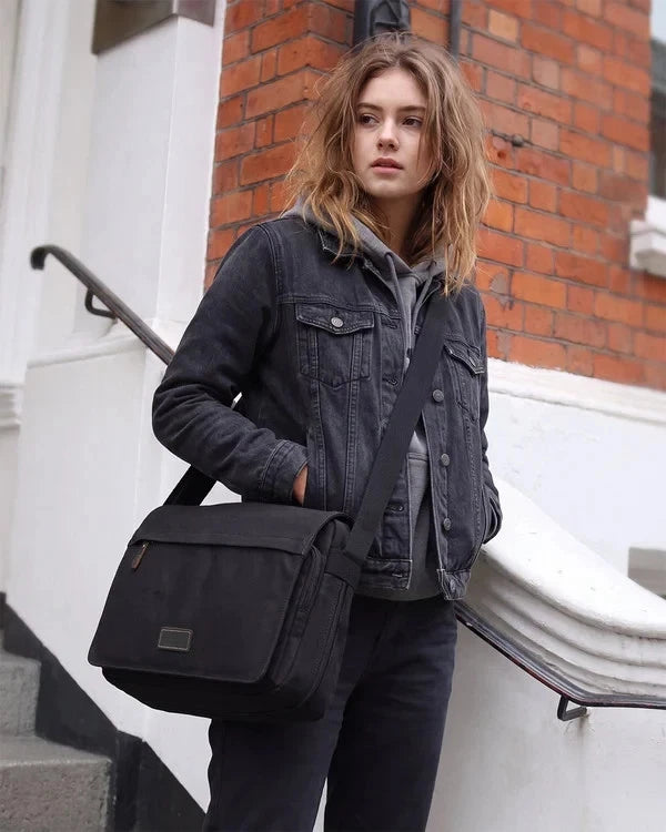 TROOP LONDON TRP0241 CLASSIC CANVAS CROSSBODY SHOULDER BAG WORK MESSENGER UNISEX