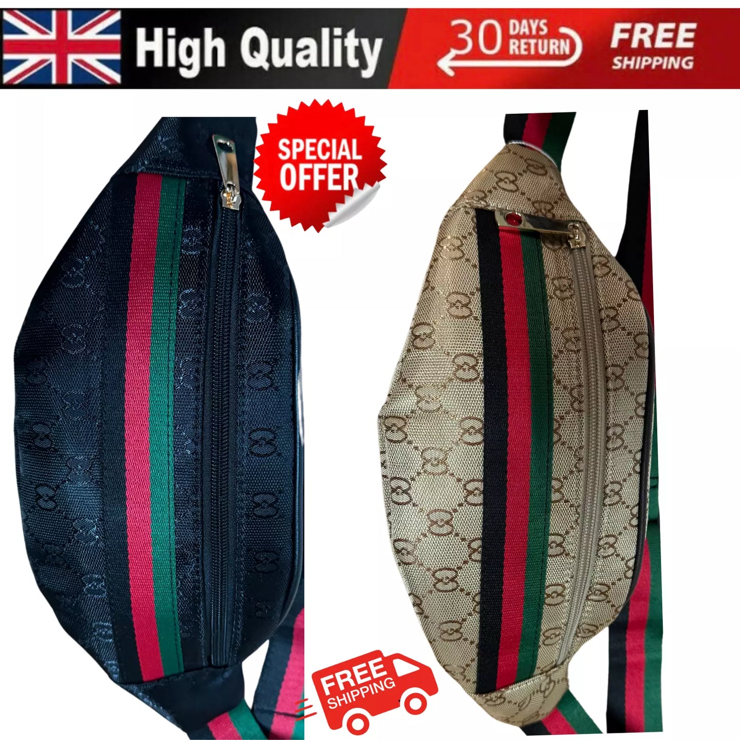 BOYS GIRLS DESIGNER CROSS BODY BAG BUM BAG SHOULDER HANDBAG POUCH WORK TRAVEL UK STOCK