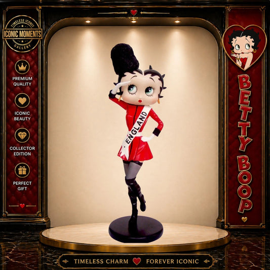 NEW BETTY BOOP ENGLAND COSTUME FIGURINE 33.5CM VINTAGE ORNAMENT GIFT COLLECTIBLE UK STOCK