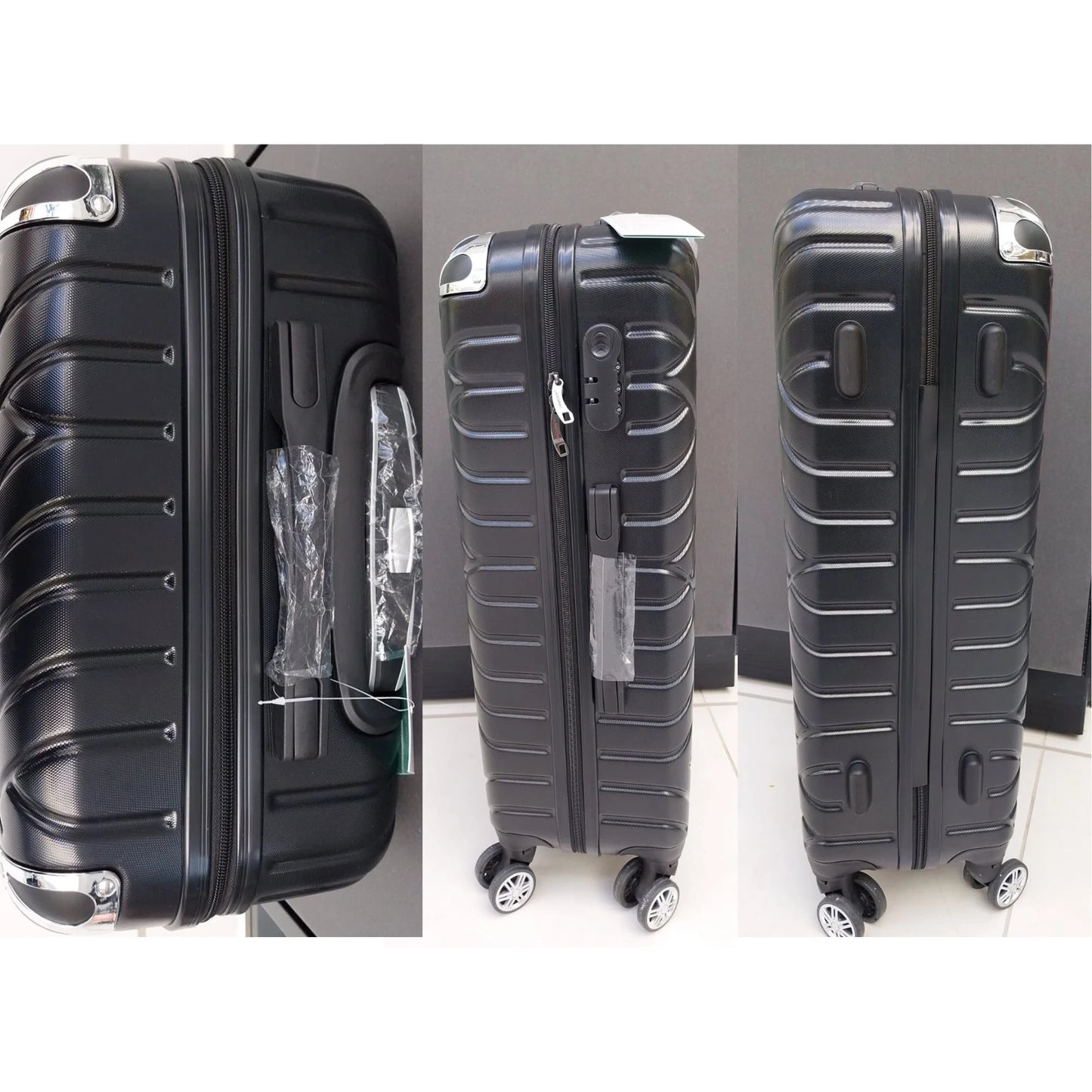 HardShell Suitcase 8 Wheel 360° Spinner ABS Luggage Trolley Bag Cabin to XLarge