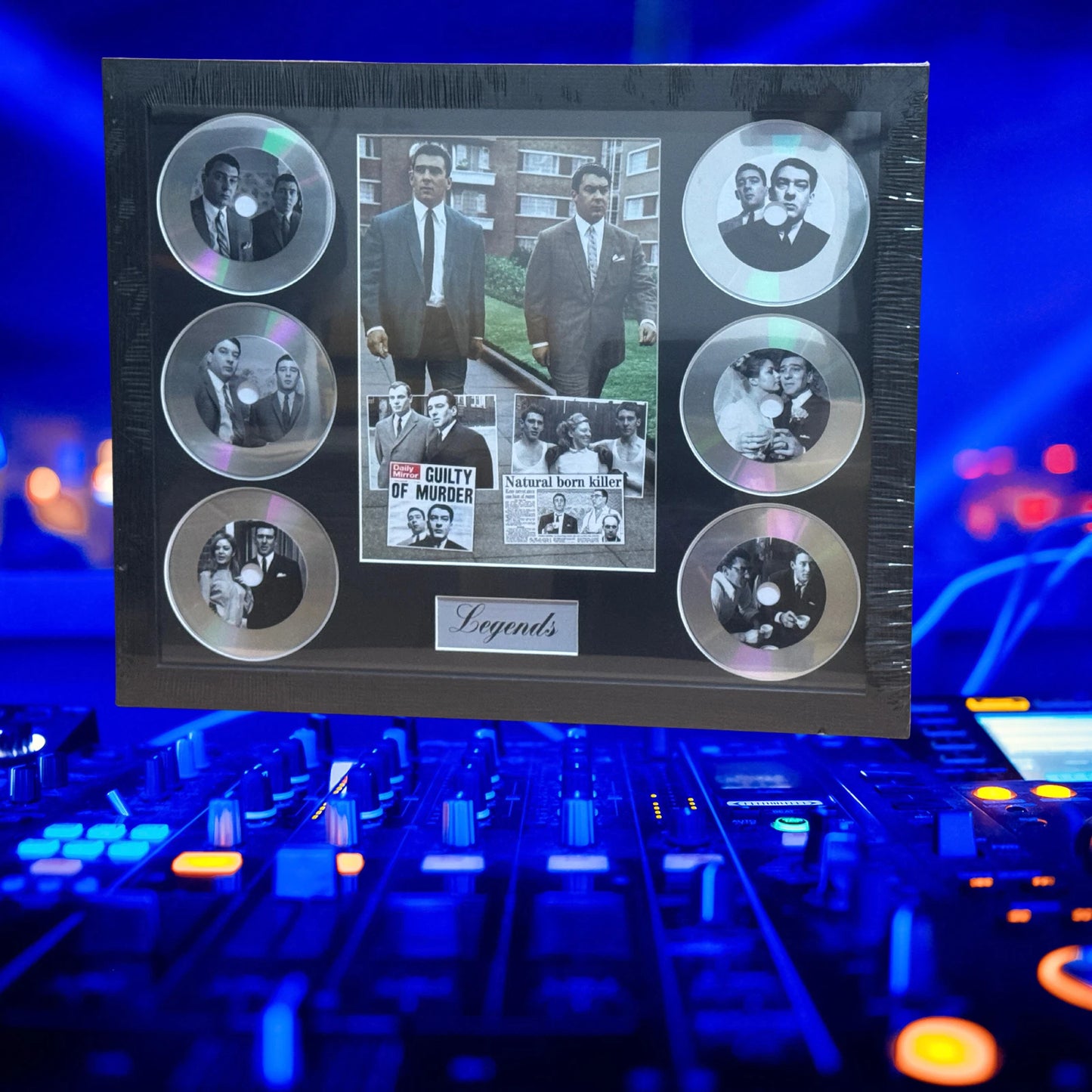KRAY TWINS FRAMED MEMORABILIA PICTURE PRESENTATION DISC SET EAST END LEGENDS UK STOCK