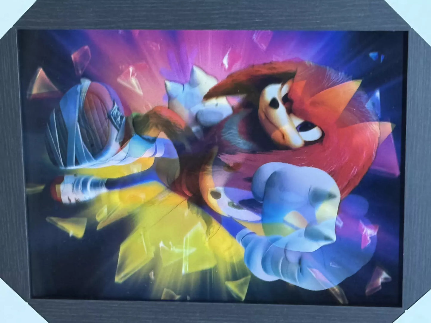 SONIC THE HEDGEHOG 3D FRAMED PICTURE - 3 IMAGES IN 1 FRAME - LIMITED EDITION UK STOCK
