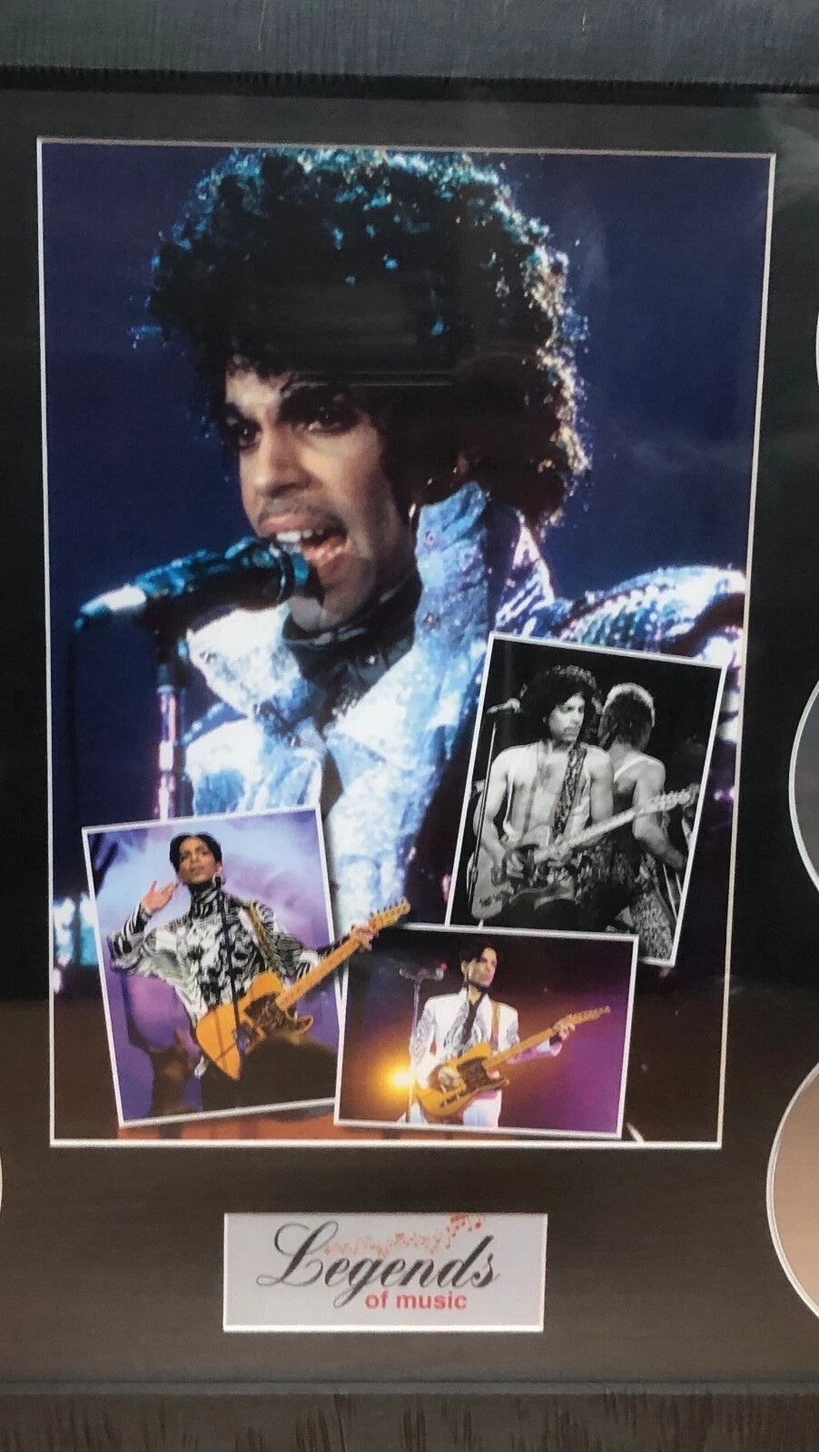 PRINCE MEMORABILIA FRAMED PICTURE PRESENTATION DISC SET LEGENDS OF MUSIC UK STOCK