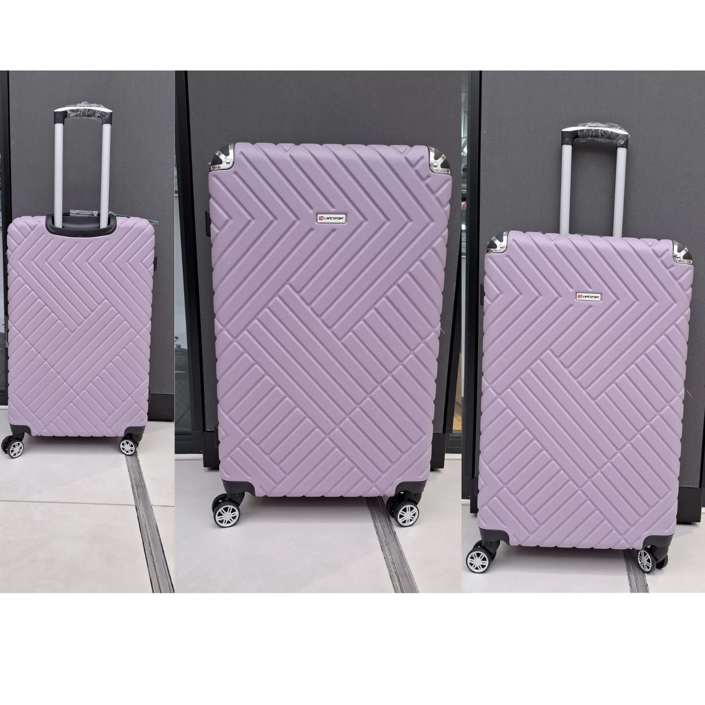 HardShell Suitcase 8 Wheel 360° Spinner ABS Luggage Trolley Bag Cabin to XLarge