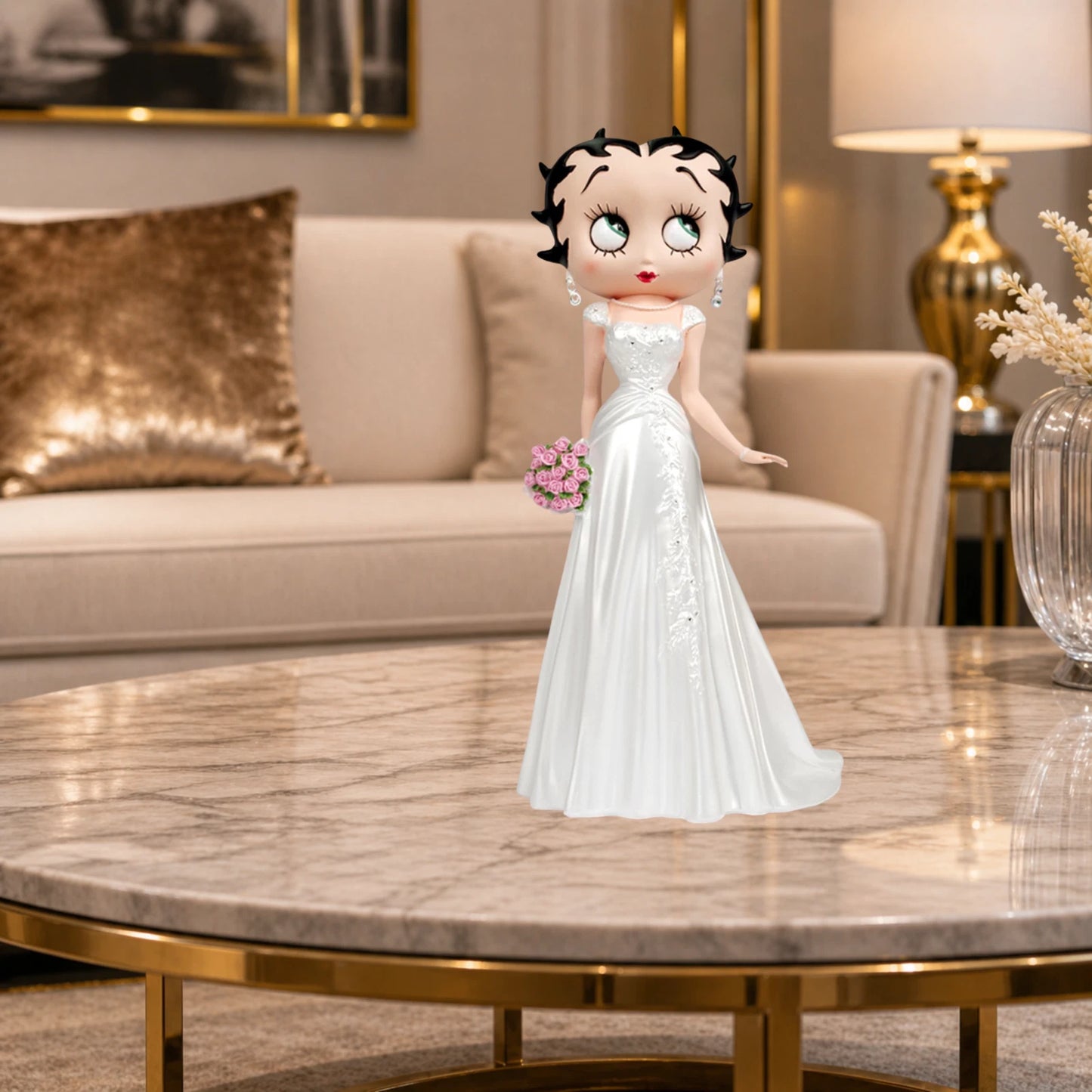 NEW BETTY BOOP WEDDING DAY FIGURINE ORNAMENT VINTAGE COLLECTIBLE GIFT 31.5CM UK STOCK