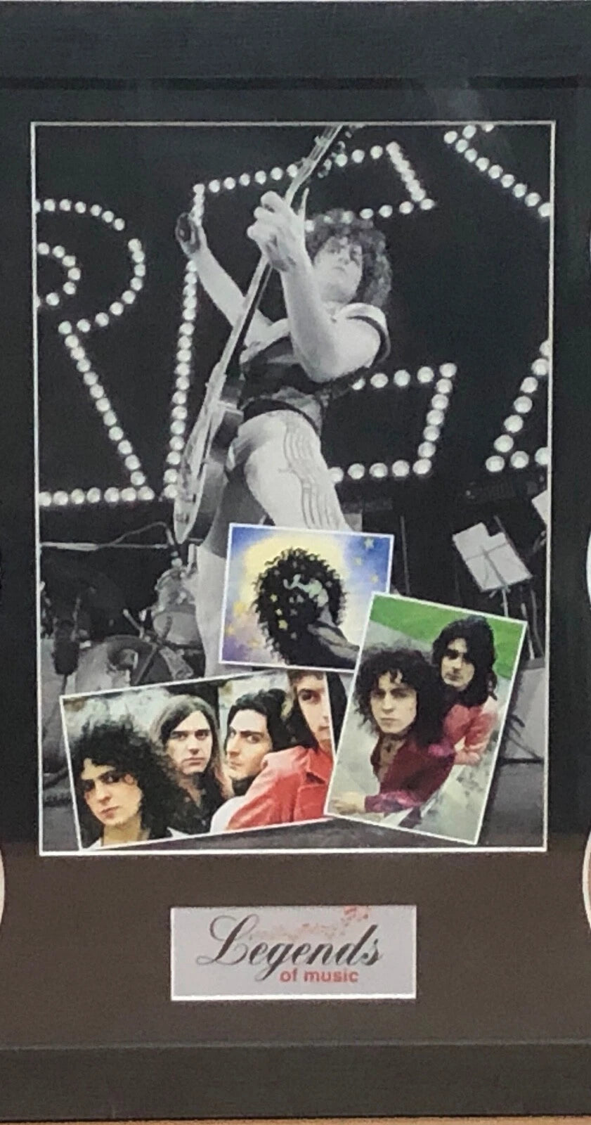 T.REX MEMORABILIA FRAMED PICTURE PRESENTATION DISC SET LEGENDS OF MUSIC UK STOCK