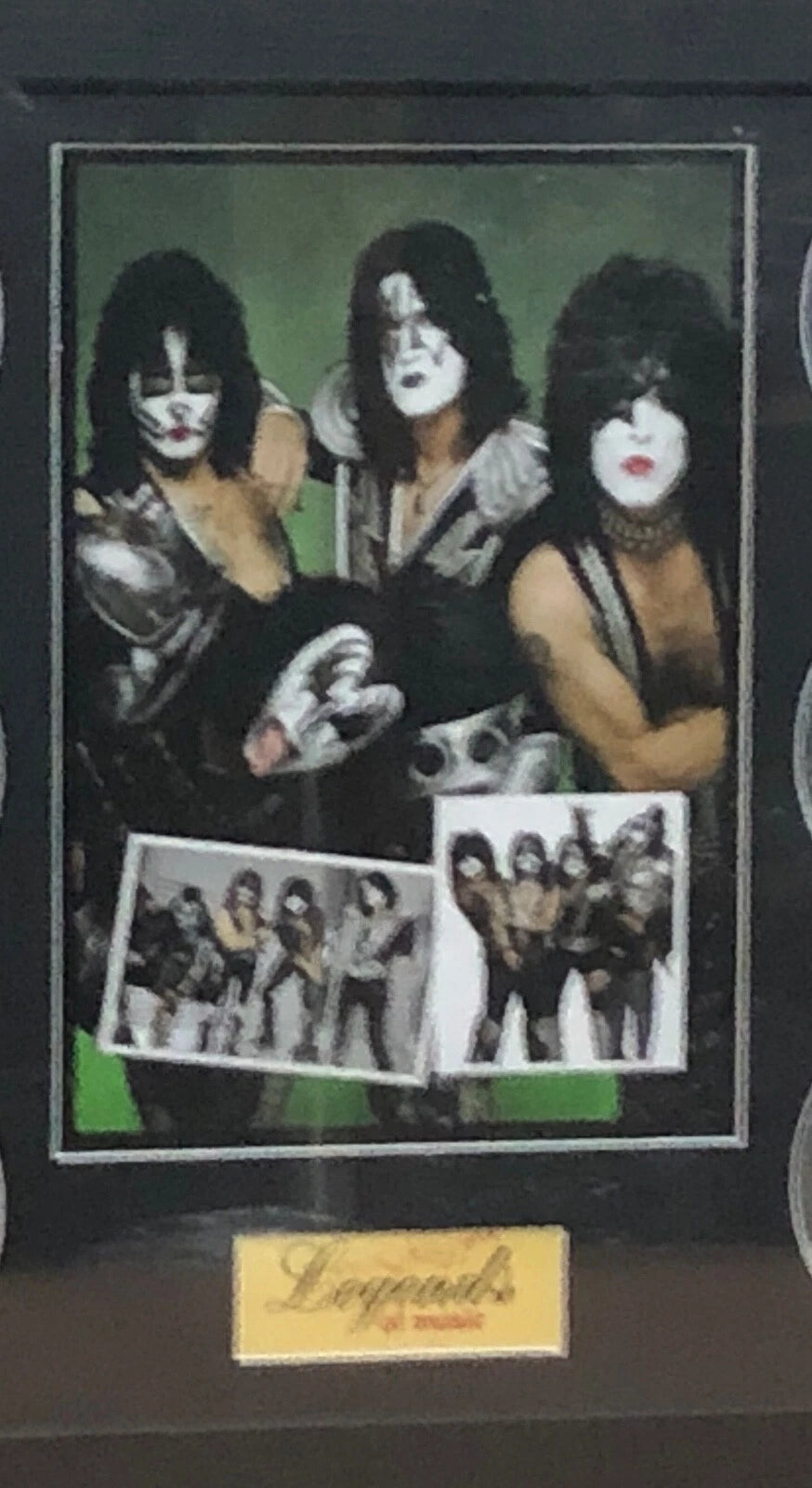 KISS BAND MEMORABILIA FRAMED PICTURE PRESENTATION DISC SET LEGENDS OF MUSIC UK STOCK
