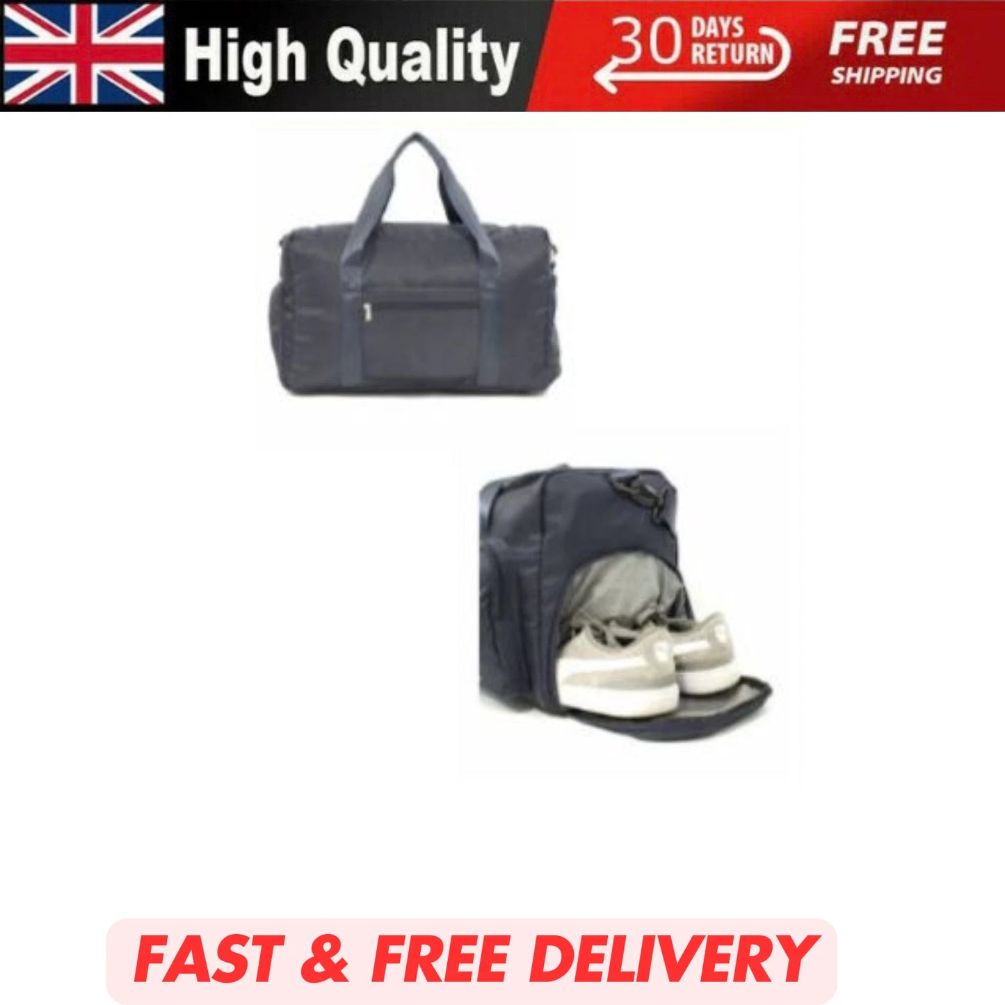 WEEKEND OVERNIGHT GYM HOLDALL UNDER-SEAT CABIN TRAVEL LUGGAGE BAG 45X20X31CM UK STOCK