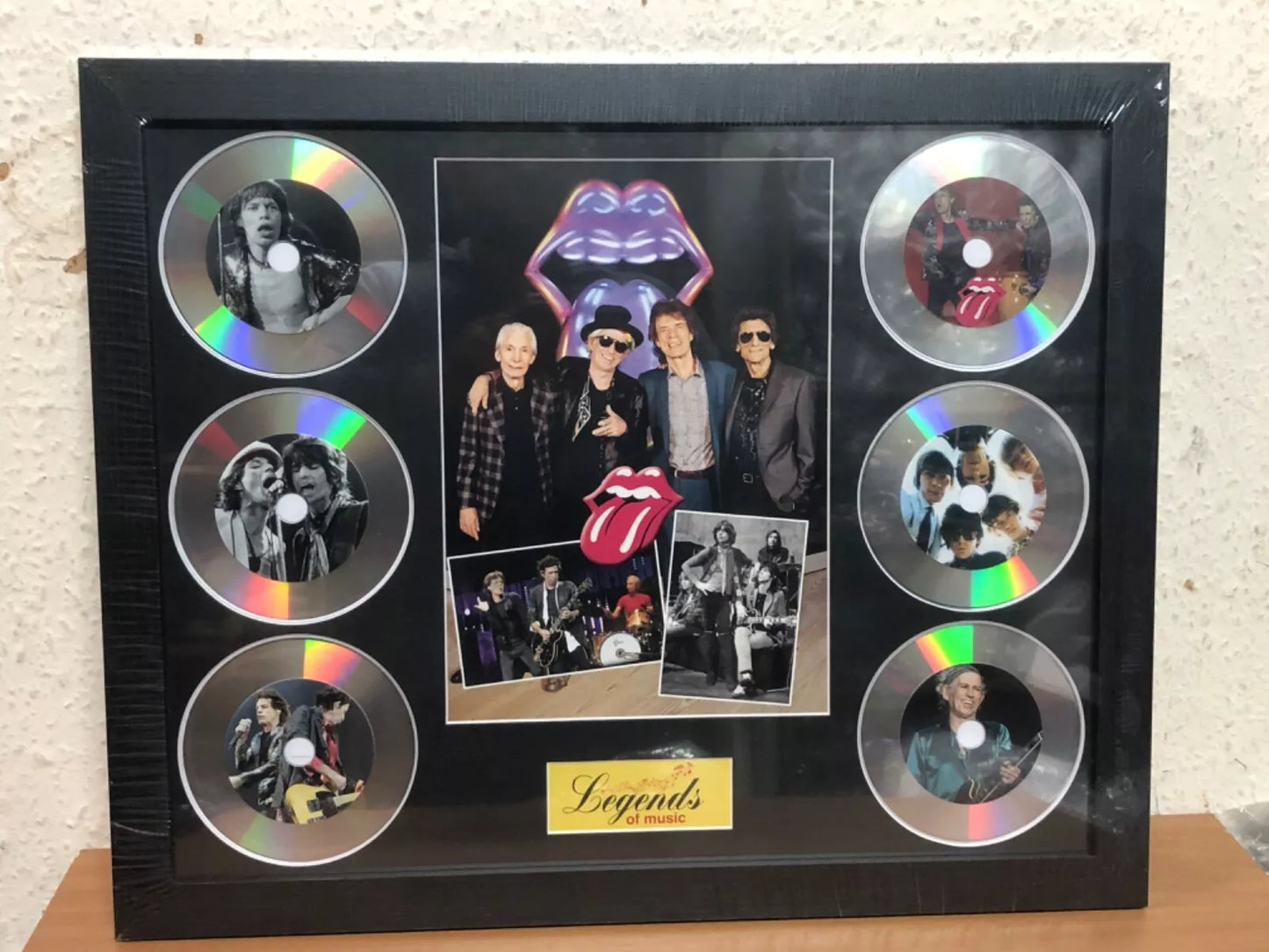 THE ROLLING STONE MEMORABILIA FRAMED PICTURE PRESENTATION DISCSET LEGENDS MUSIC UK STOCK