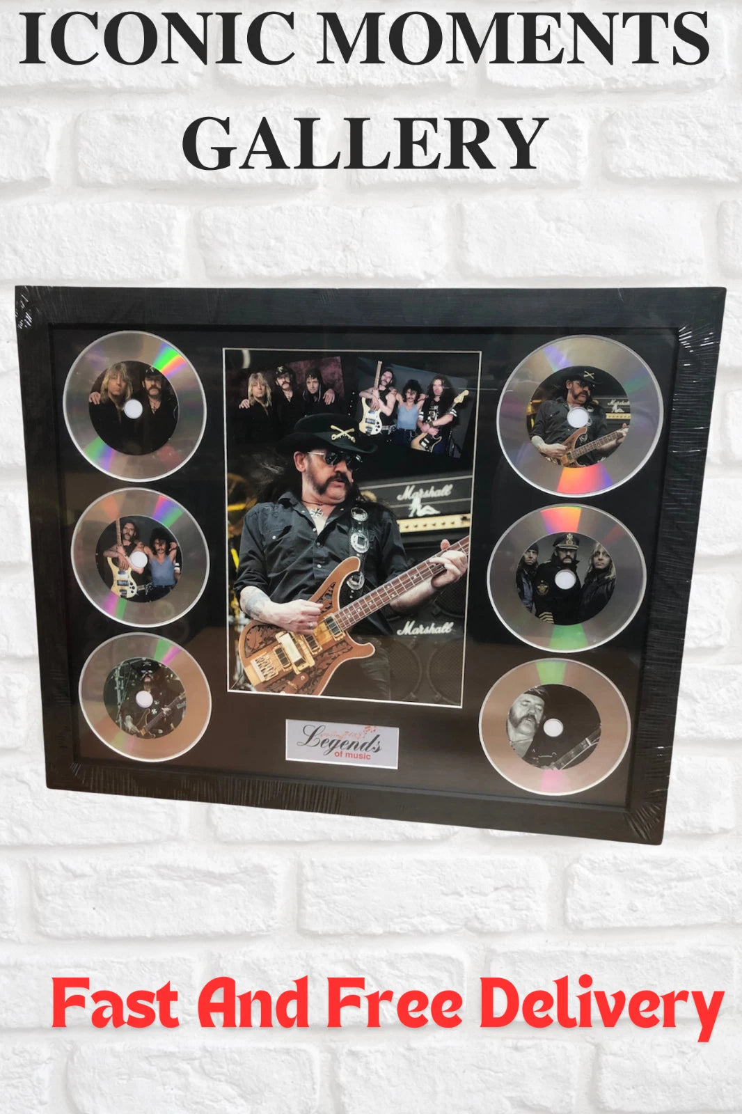 MOTORHEAD MEMORABILIA FRAMED PICTURE PRESENTATION DISC SET LEGENDS OF MUSIC UK STOCK