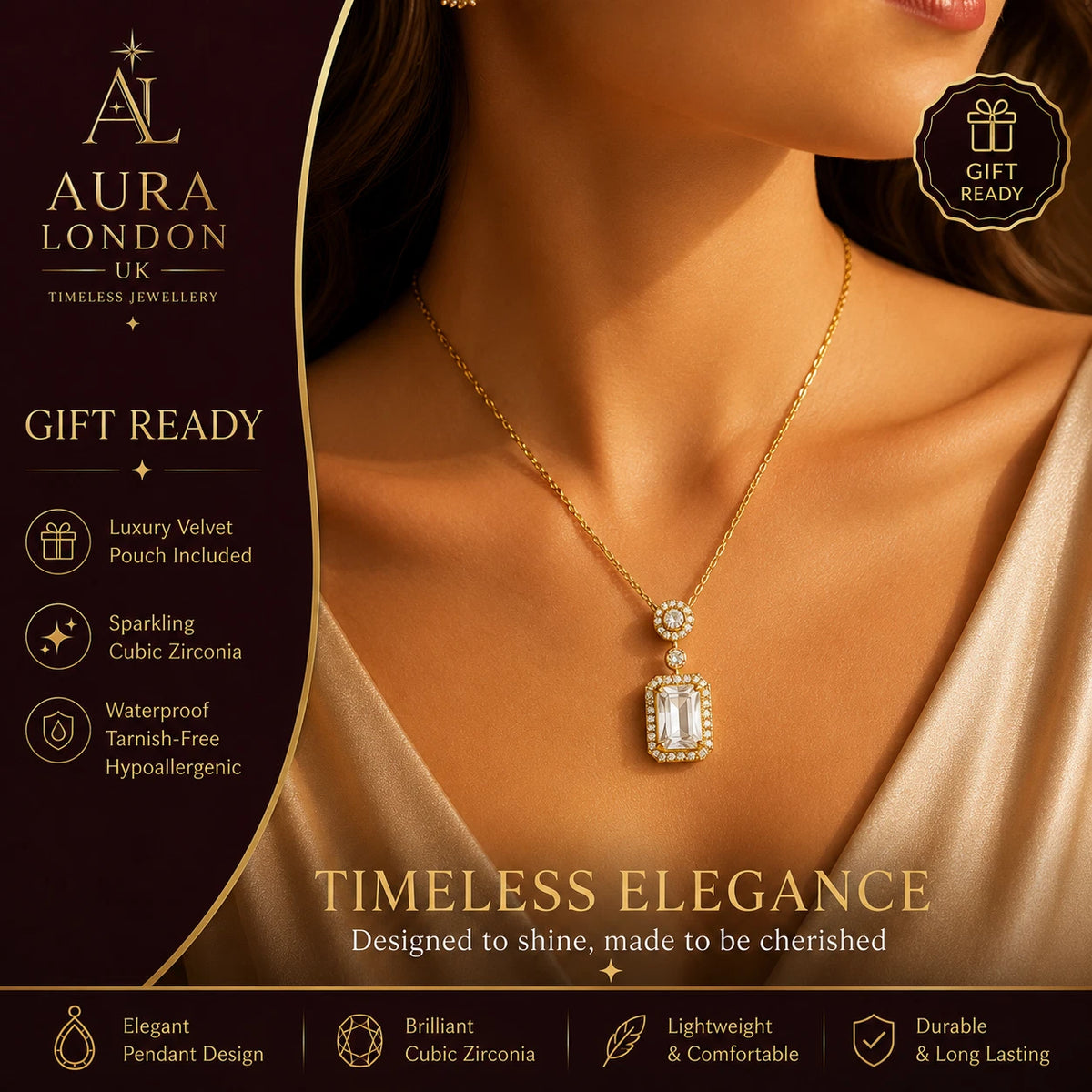 18K GOLD PLATED TARNISH FREE ANCHOR NECKLACE TITANIUM STEEL WATERPROOF LADIES UK