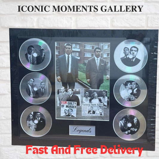 KRAY TWINS FRAMED MEMORABILIA PICTURE PRESENTATION DISC SET EAST END LEGENDS UK STOCK