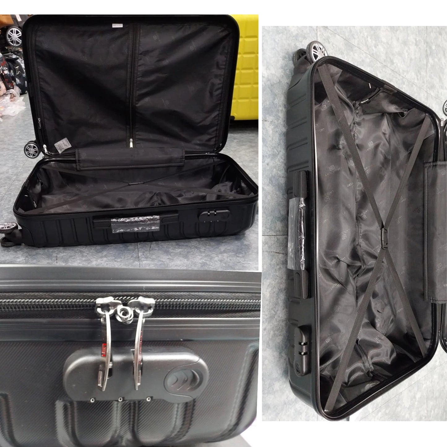 HardShell Suitcase 8 Wheel 360° Spinner ABS Luggage Trolley Bag Cabin to XLarge