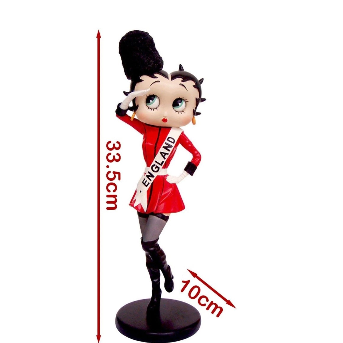 NEW BETTY BOOP ENGLAND COSTUME FIGURINE 33.5CM VINTAGE ORNAMENT GIFT COLLECTIBLE UK STOCK