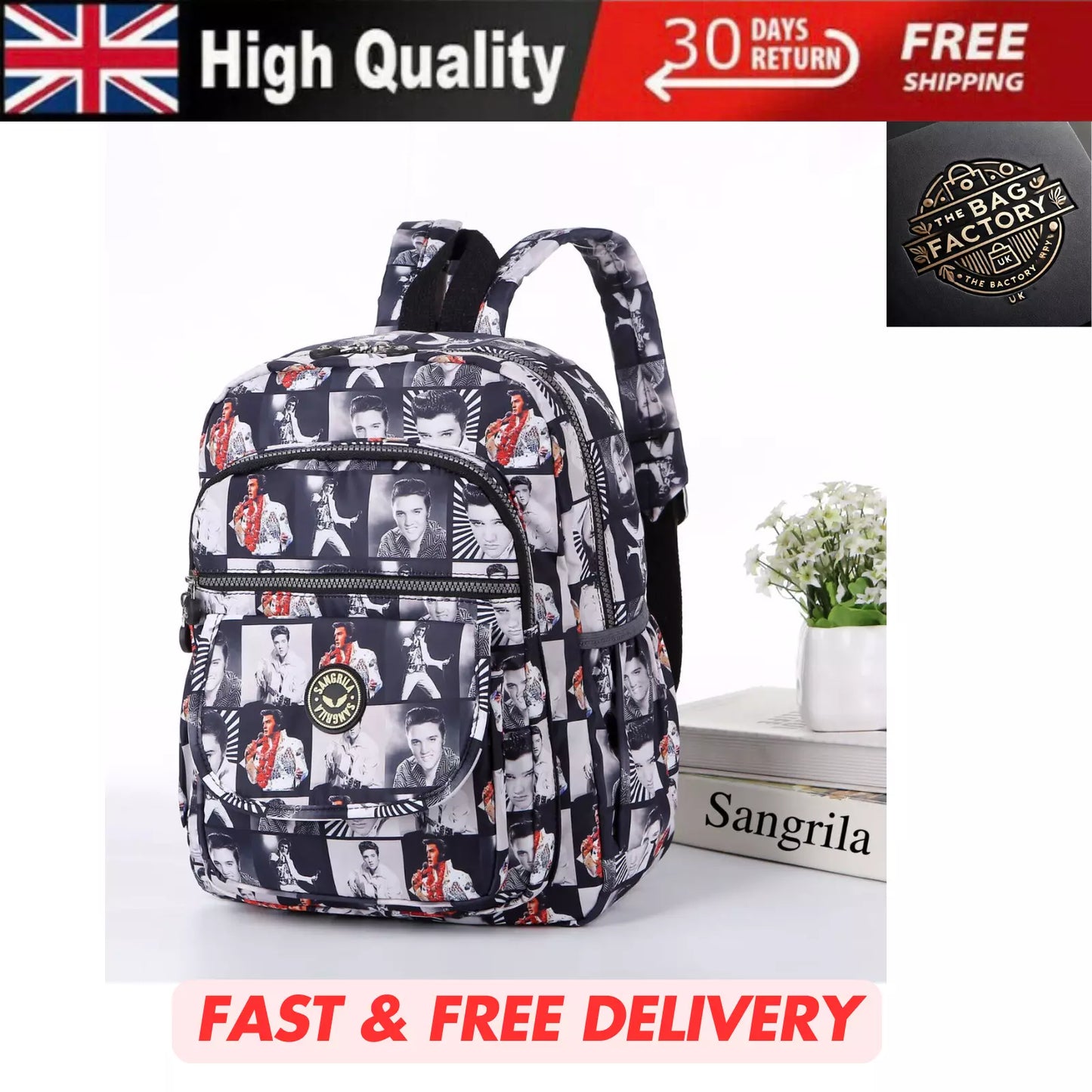 UNISEX BACKPACK GYM TRAVEL SCHOOL WOMEN'S SHOULDER RUCKSACK BAG LIGHTWEIGHT KB