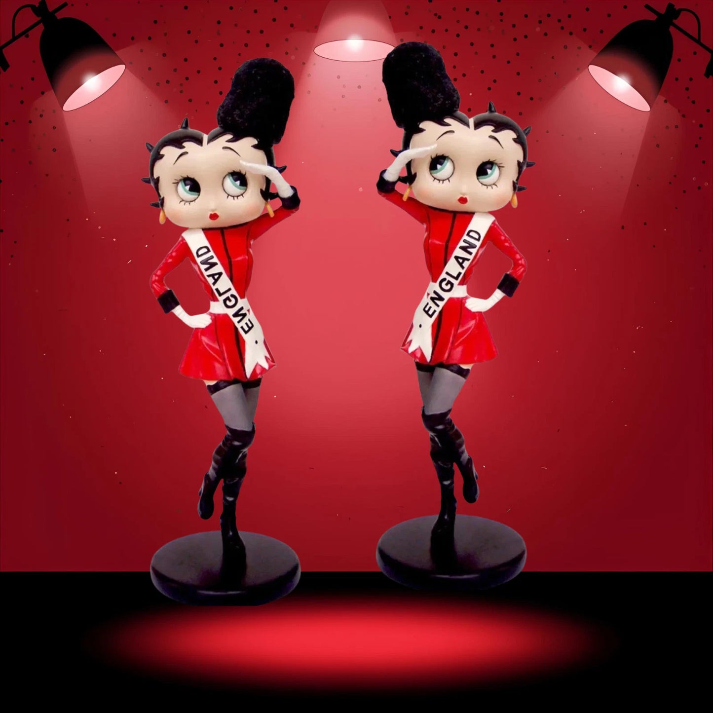 NEW BETTY BOOP ENGLAND COSTUME FIGURINE 33.5CM VINTAGE ORNAMENT GIFT COLLECTIBLE UK STOCK