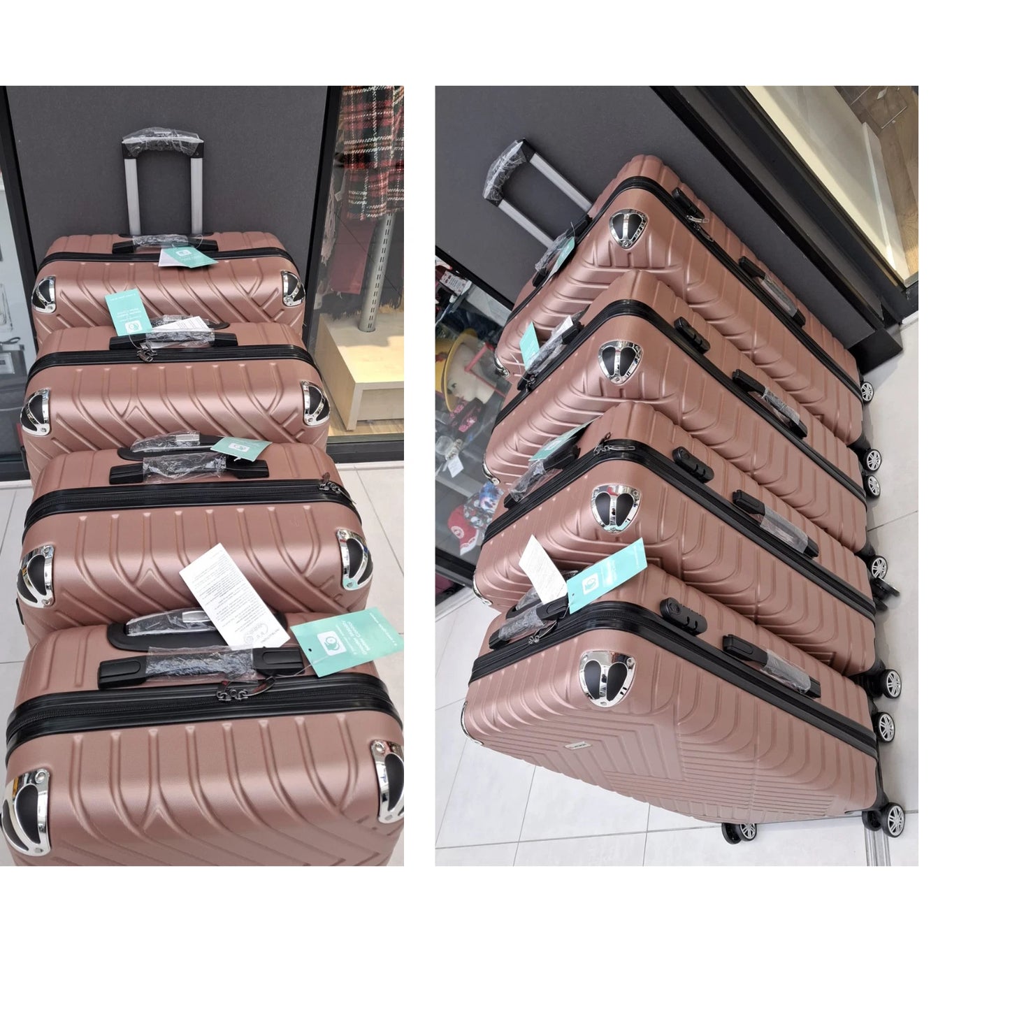 HardShell Suitcase 8 Wheel 360° Spinner ABS Luggage Trolley Bag Cabin to XLarge