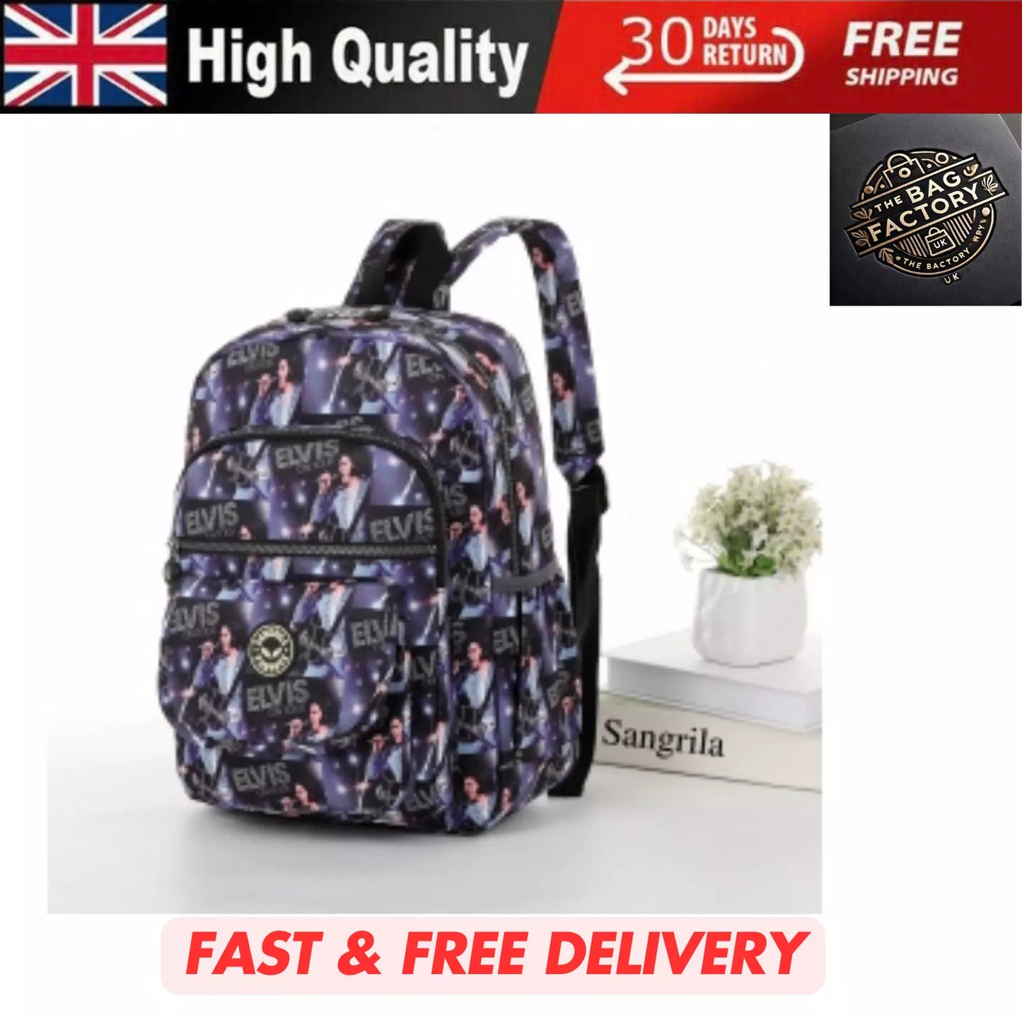 UNISEX BACKPACK GYM TRAVEL SCHOOL WOMEN'S SHOULDER RUCKSACK BAG LIGHTWEIGHT KB