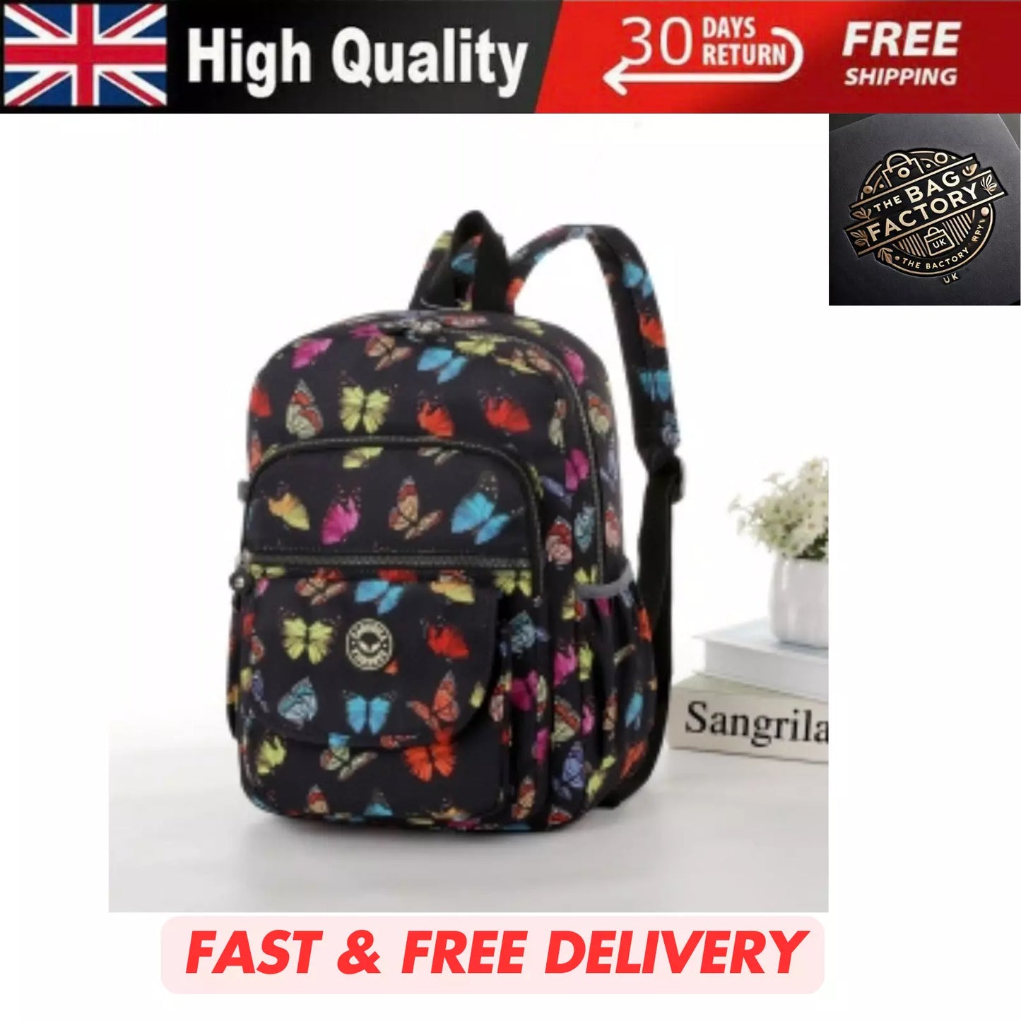 UNISEX BACKPACK GYM TRAVEL SCHOOL WOMEN'S SHOULDER RUCKSACK BAG LIGHTWEIGHT KB