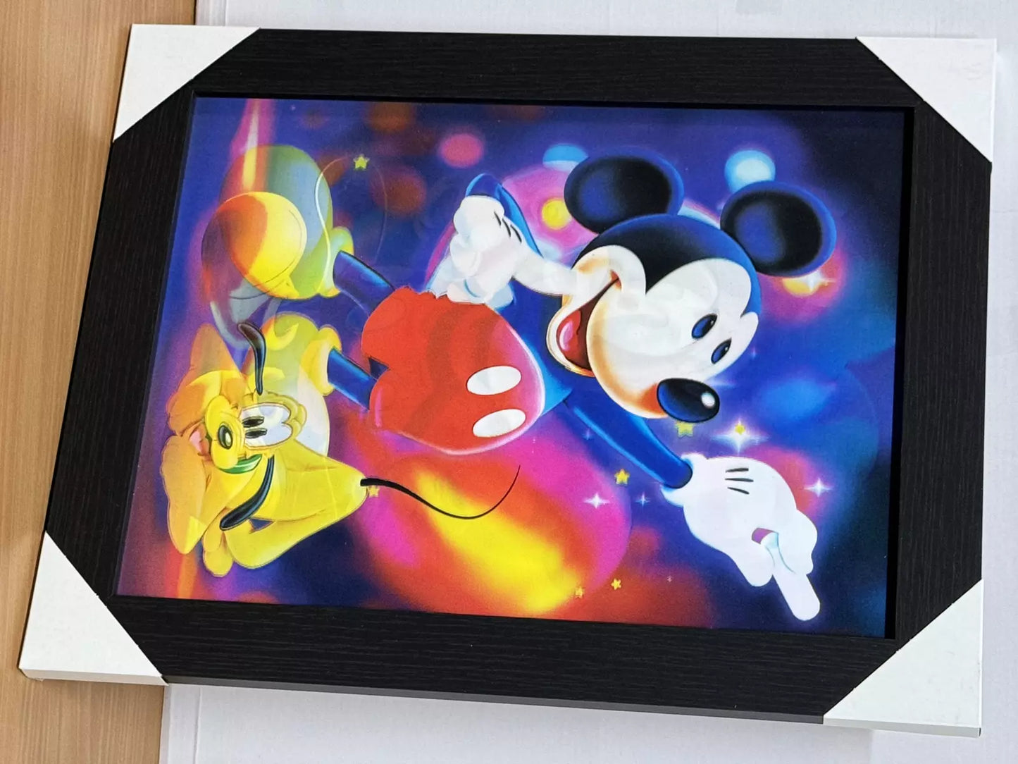 MICKEY MOUSE 3D FRAMED PICTURE-3 ICONIC IMAGES IN 1 FRAME-DISNEY WALL DECOR UK STOCK