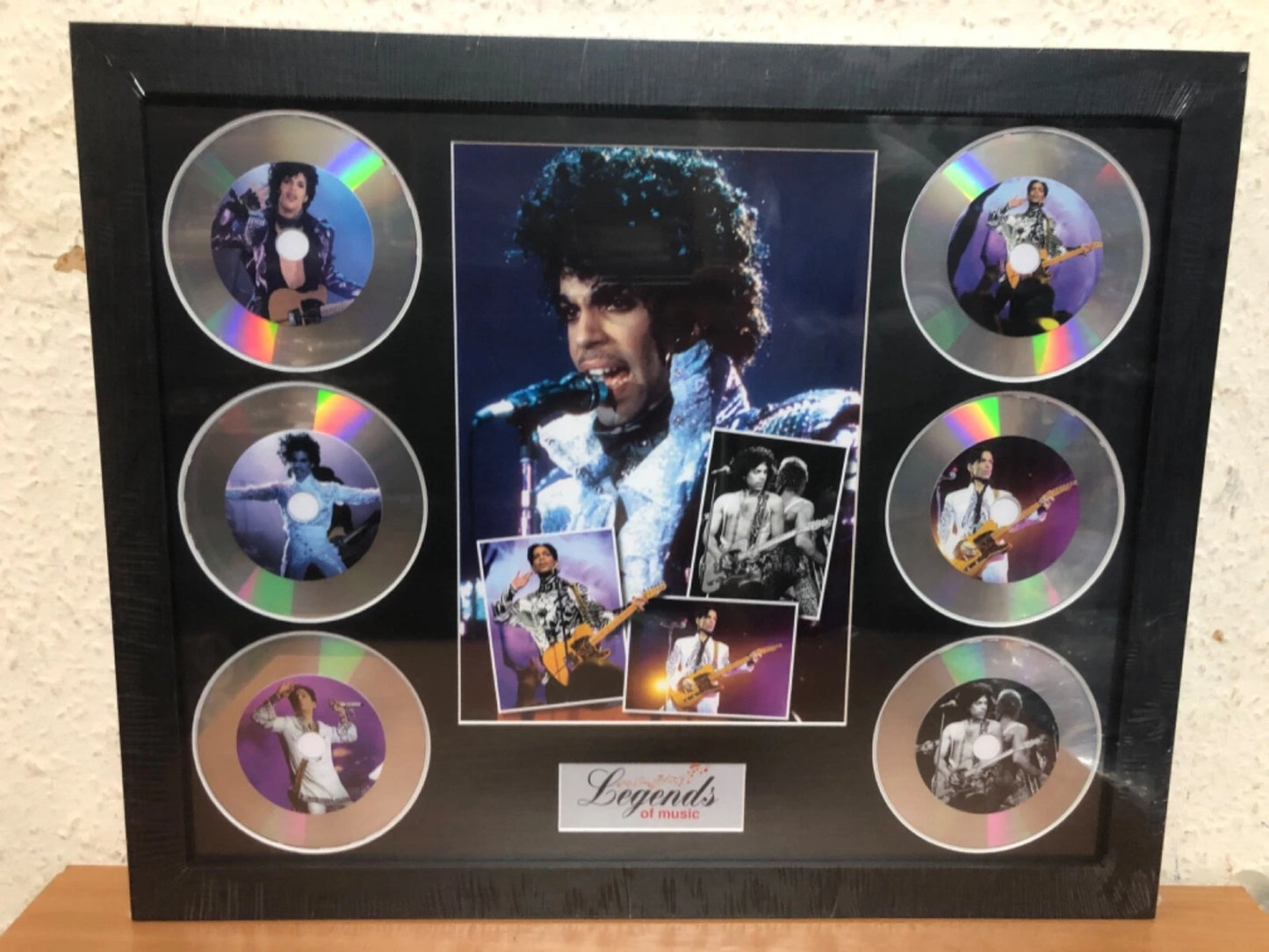 PRINCE MEMORABILIA FRAMED PICTURE PRESENTATION DISC SET LEGENDS OF MUSIC UK STOCK