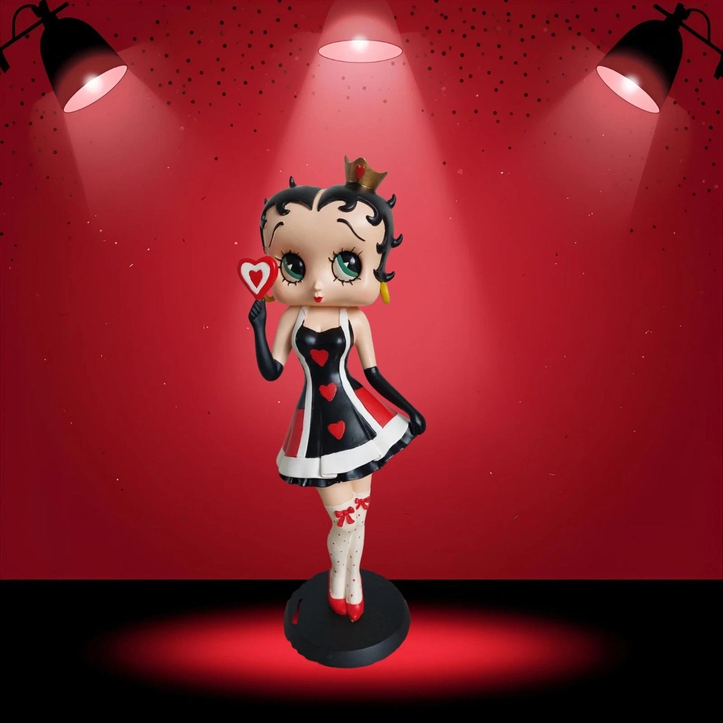 NEW BETTY BOOP QUEEN OF HEARTS 33CM FIGURINE LARGE VINTAGE ORNAMENT COLLECTIBLE