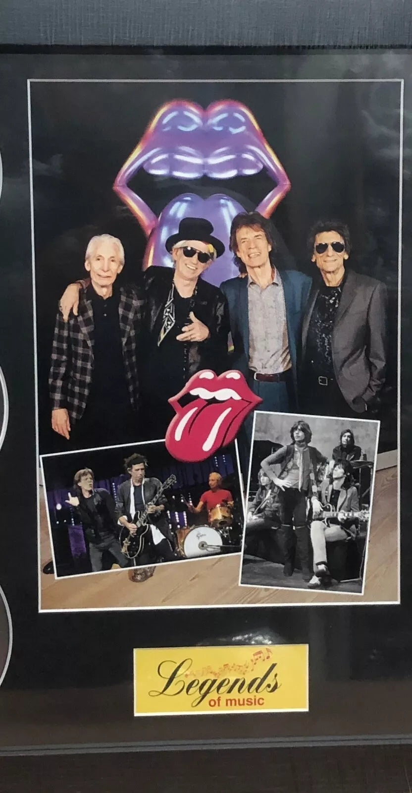 THE ROLLING STONE MEMORABILIA FRAMED PICTURE PRESENTATION DISCSET LEGENDS MUSIC UK STOCK