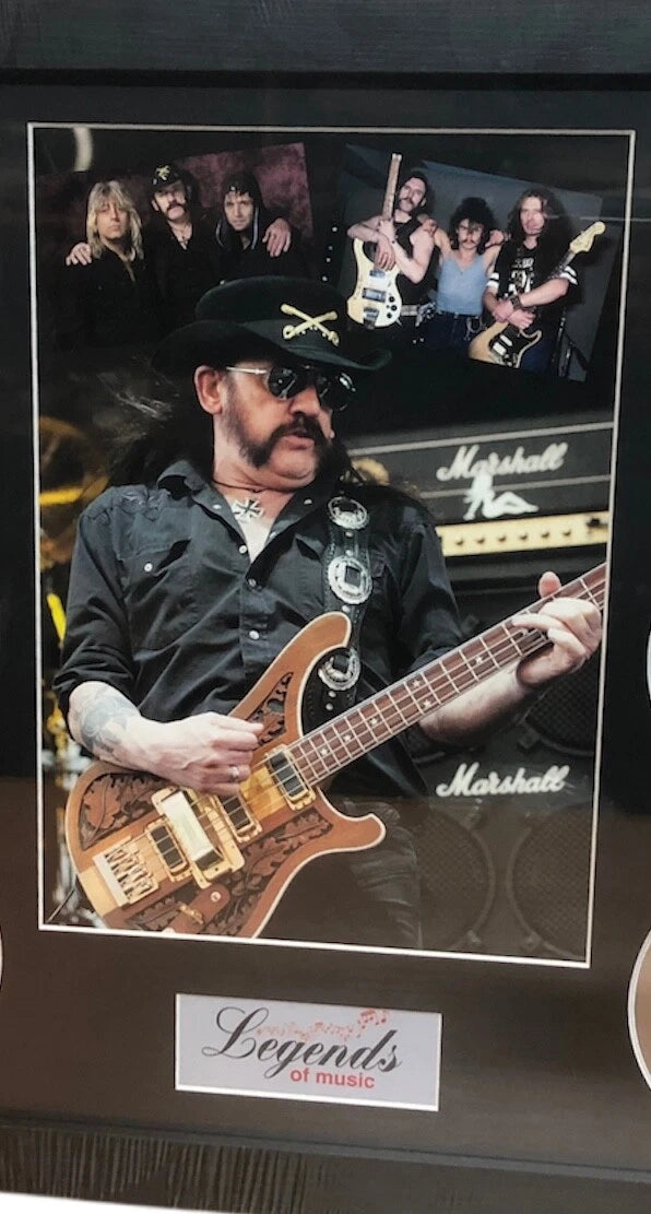 MOTORHEAD MEMORABILIA FRAMED PICTURE PRESENTATION DISC SET LEGENDS OF MUSIC UK STOCK