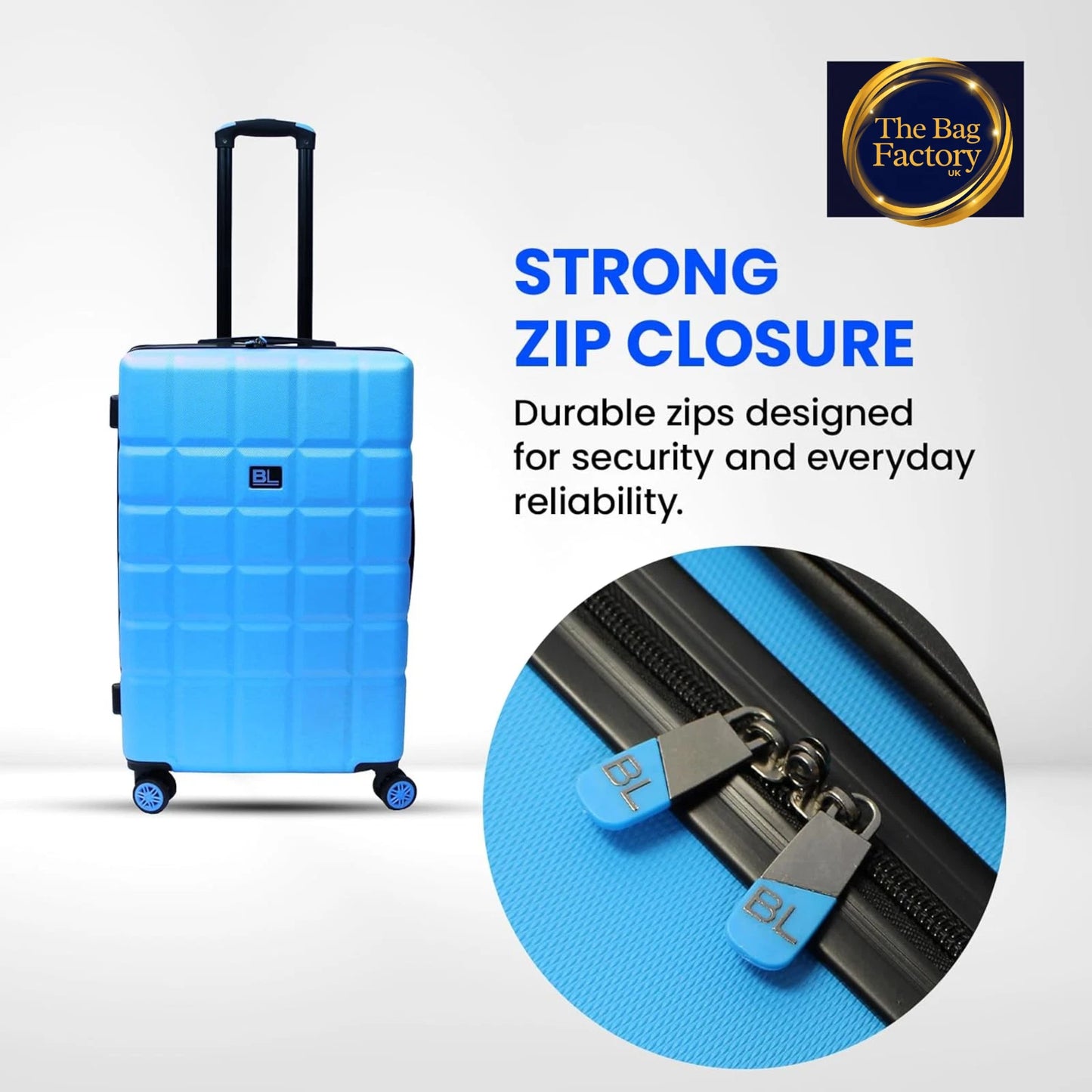 CABIN LARGE LIGHTWEIGHT ABS HARD SHELL SUITCASE 4 WHEEL SPIN TRAVEL LUGGAGE BAG UK STOCK