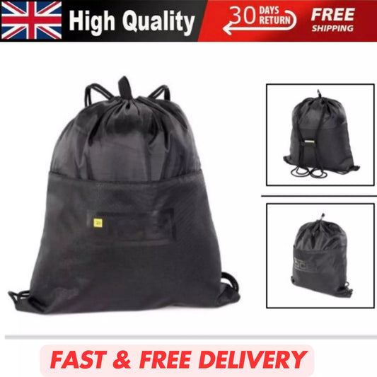 JCB DRAWSTRING BOOK BAG SPORT GYM SWIM PE DANCE MENS BOYS SPORTS BACKPACK UK STOCK