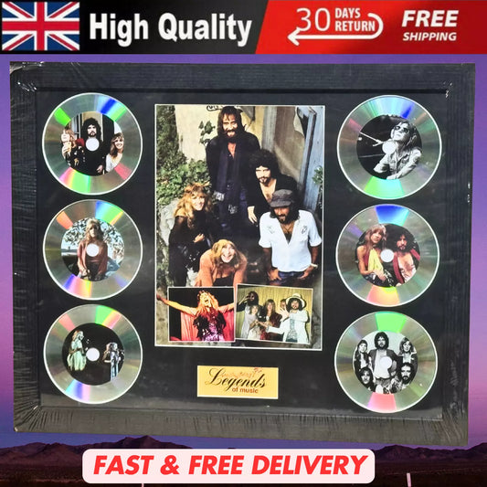 FLEETWOOD MAC MEMORABILIA FRAMED PICTURE PRESENTATION DISC SET LEGENDS OF MUSIC UK STOCK