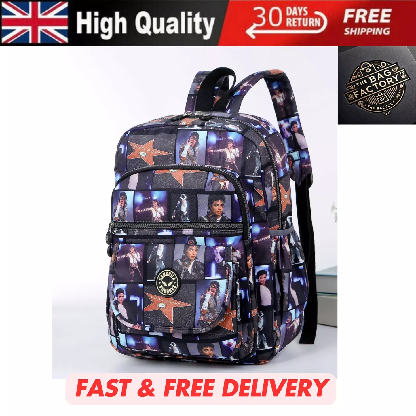 UNISEX BACKPACK GYM TRAVEL SCHOOL WOMEN'S SHOULDER RUCKSACK BAG LIGHTWEIGHT KB
