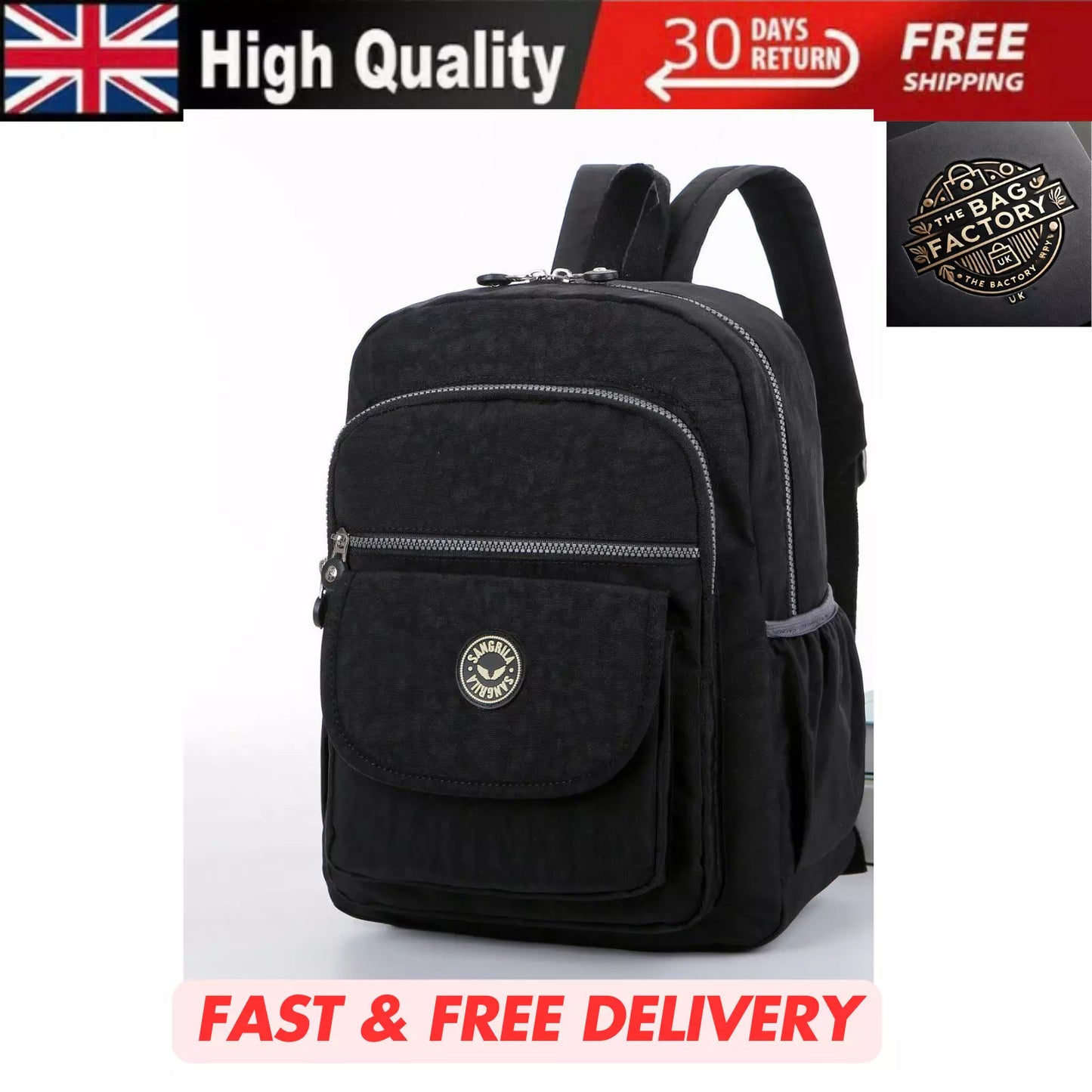 UNISEX BACKPACK GYM TRAVEL SCHOOL WOMEN'S SHOULDER RUCKSACK BAG LIGHTWEIGHT KB