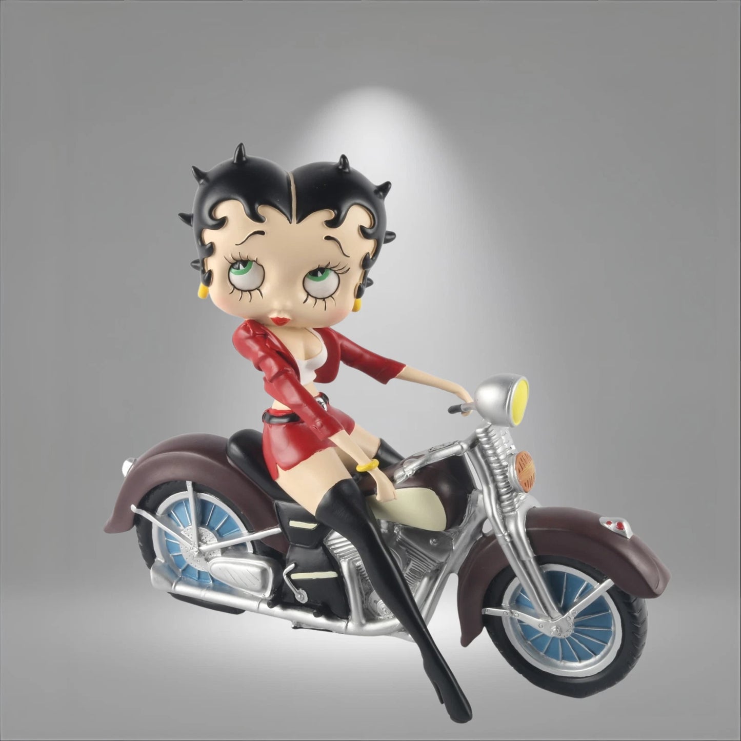 BETTY BOOP MOTORBIKE FIGURINE RED JACKET COLLECTIBLE ORNAMENT 31CM DECOR GIFT UK STOCK