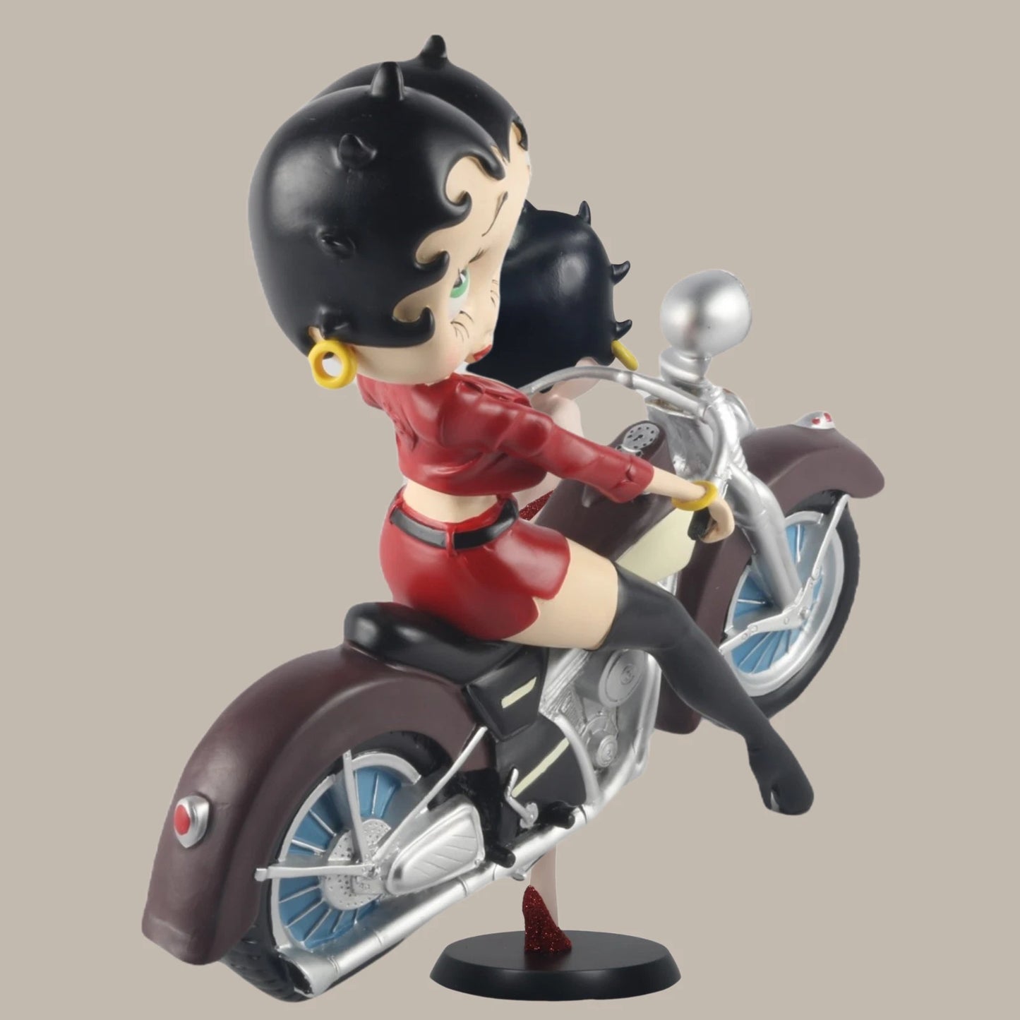 BETTY BOOP MOTORBIKE FIGURINE RED JACKET COLLECTIBLE ORNAMENT 31CM DECOR GIFT UK STOCK