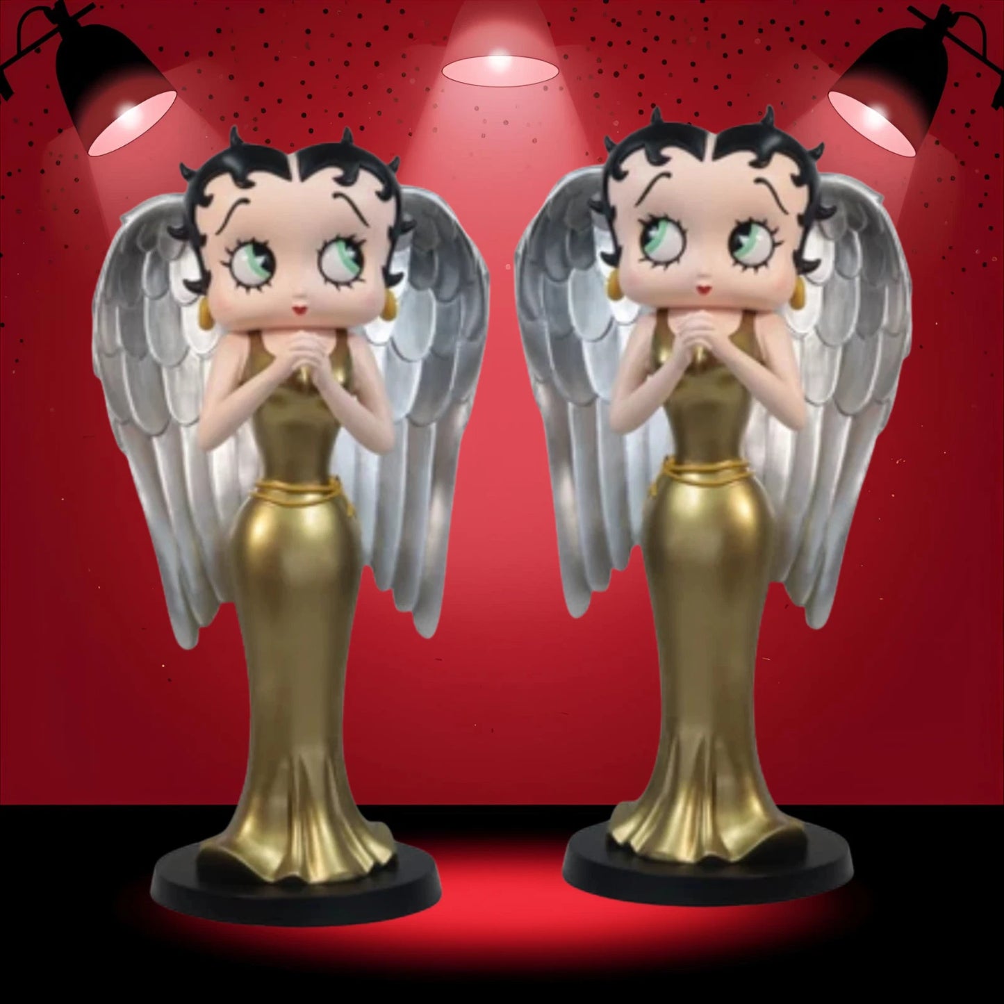 NEW BETTY BOOP ANGEL FIGURINE 31CM COLLECTABLE ORNAMENT WINGS STATUE VINTAGE UK STOCK
