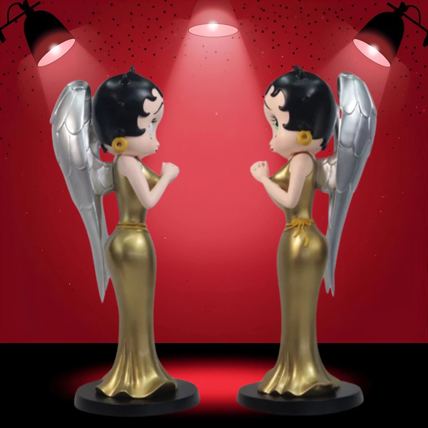 NEW BETTY BOOP ANGEL FIGURINE 31CM COLLECTABLE ORNAMENT WINGS STATUE VINTAGE UK STOCK