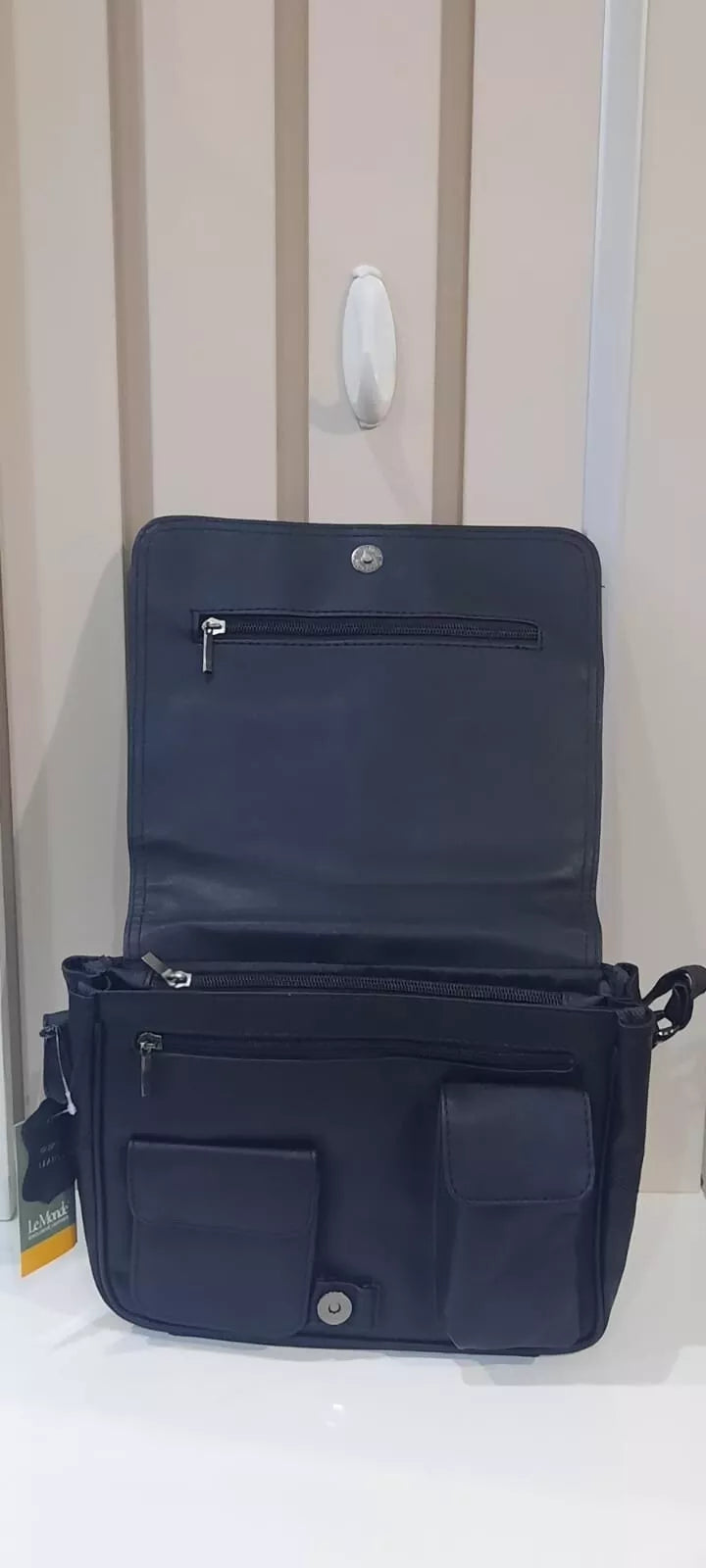 NEW WOMEN'S GENUINE REAL LEATHER SHOULDER BAG MULTI POCKETS HANDBAG LT08 UK STOCK