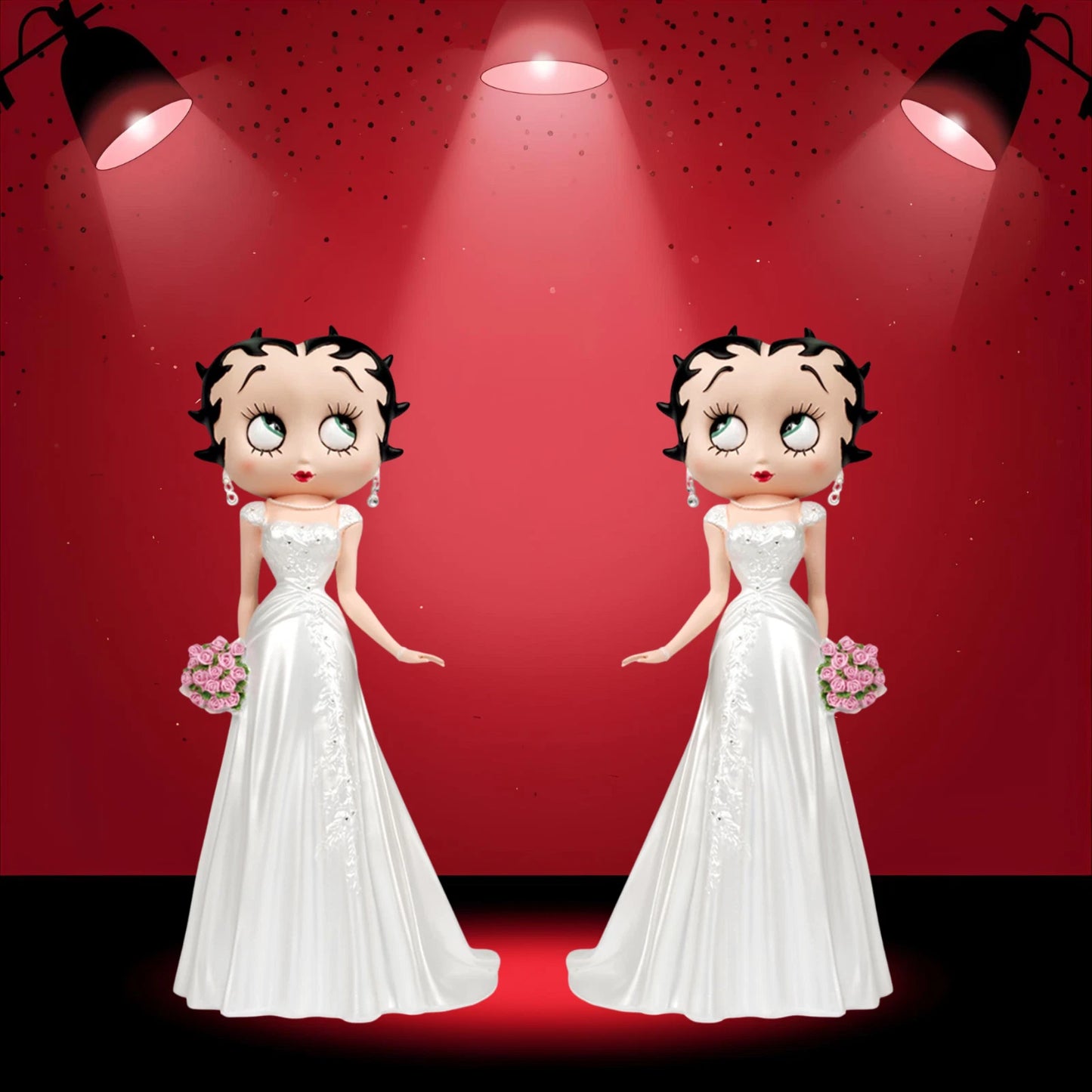 NEW BETTY BOOP WEDDING DAY FIGURINE ORNAMENT VINTAGE COLLECTIBLE GIFT 31.5CM UK STOCK