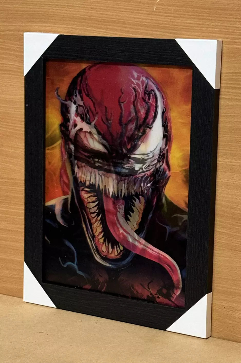 VENOM 3D FRAMED PICTURE -3 ICONIC IMAGES IN 1 FRAME -SPIDER-MAN MARVEL SUPERHERO UK STOCK