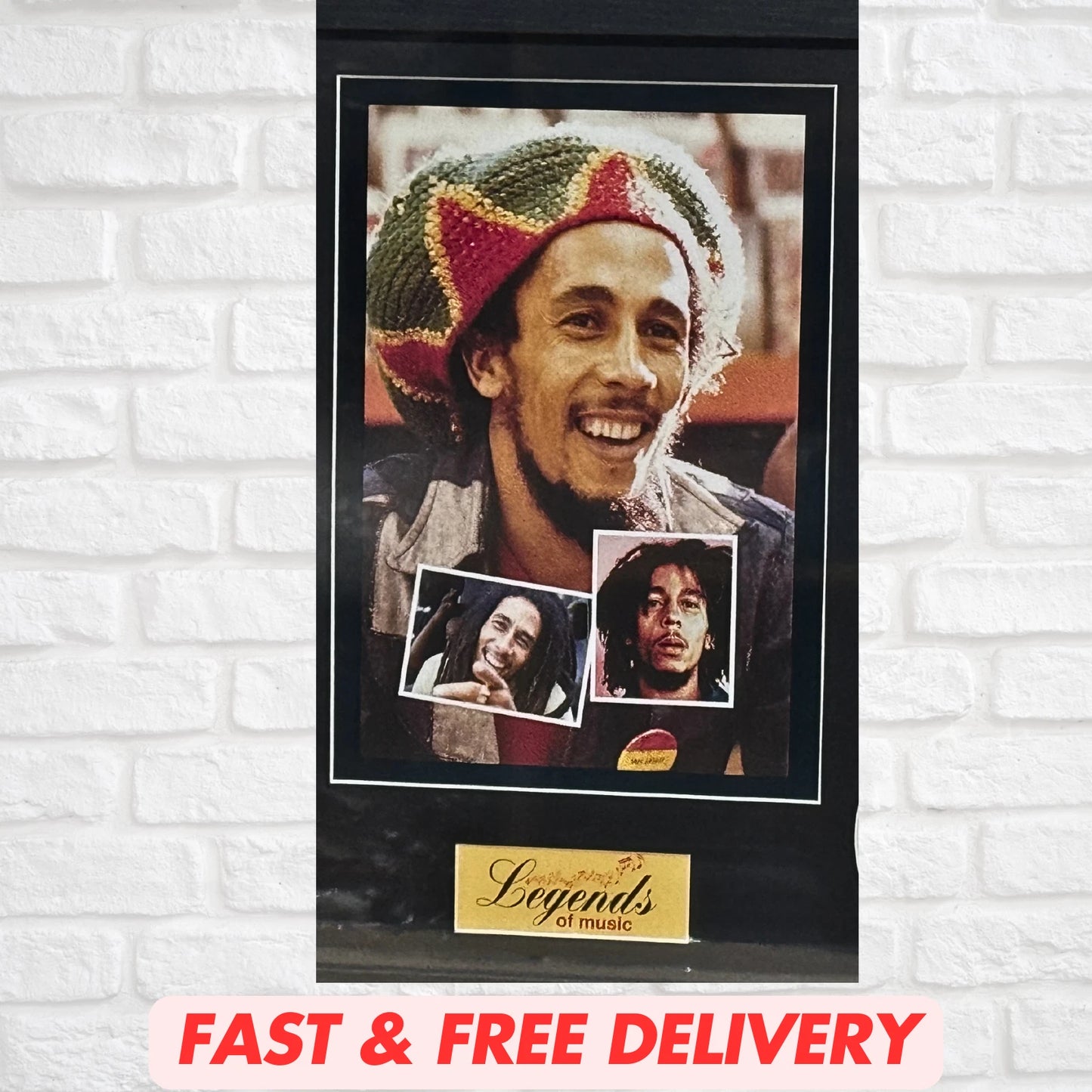 BOB MARLEY MEMORABILIA FRAMED PICTURE PRESENTATION DISC SET LEGENDS OF MUSIC UK STOCK