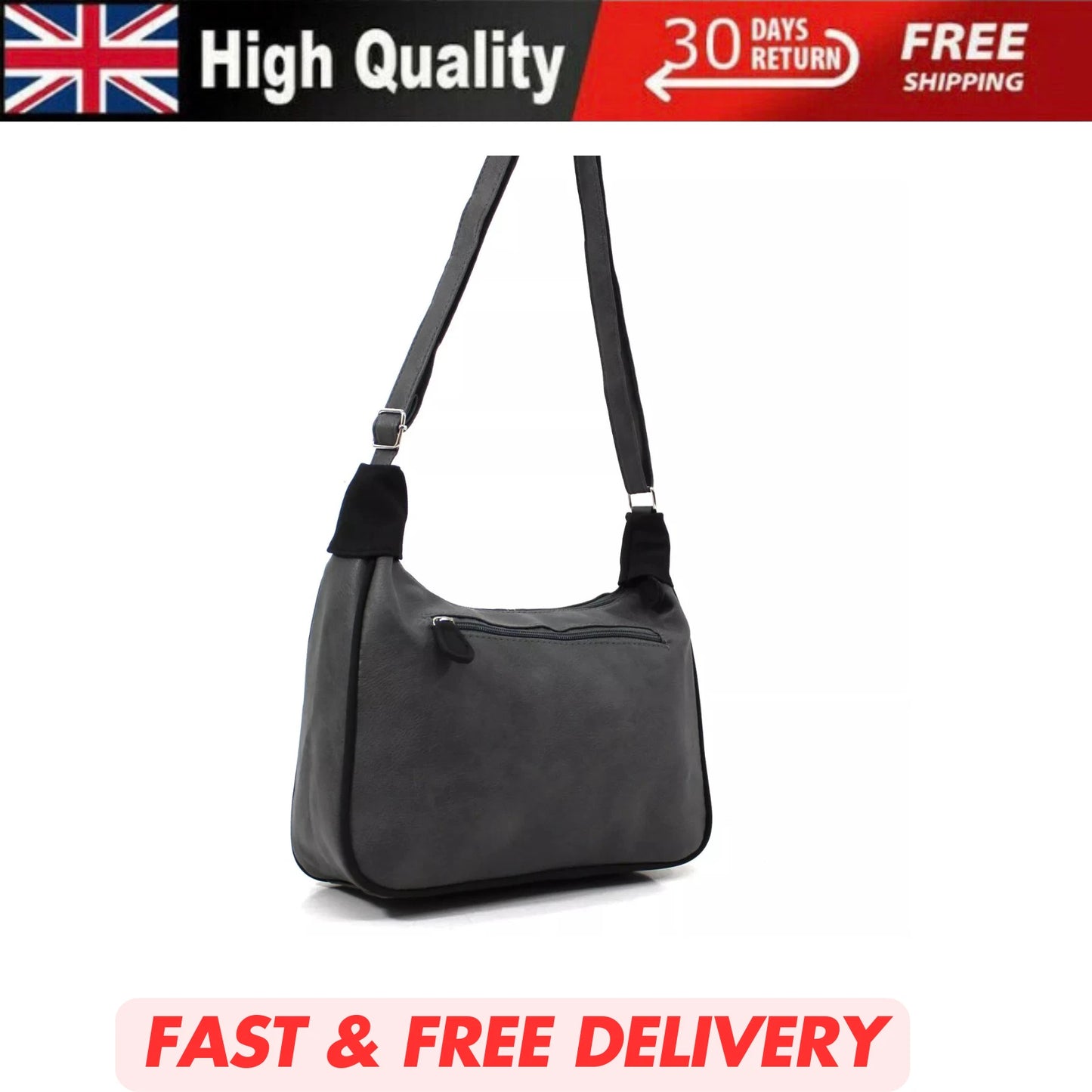 LADIES HANDBAG CROSSBODY MESSENGER BAG – WOMEN'S SHOULDER BAG WITH LONG STRAP UK STOCK