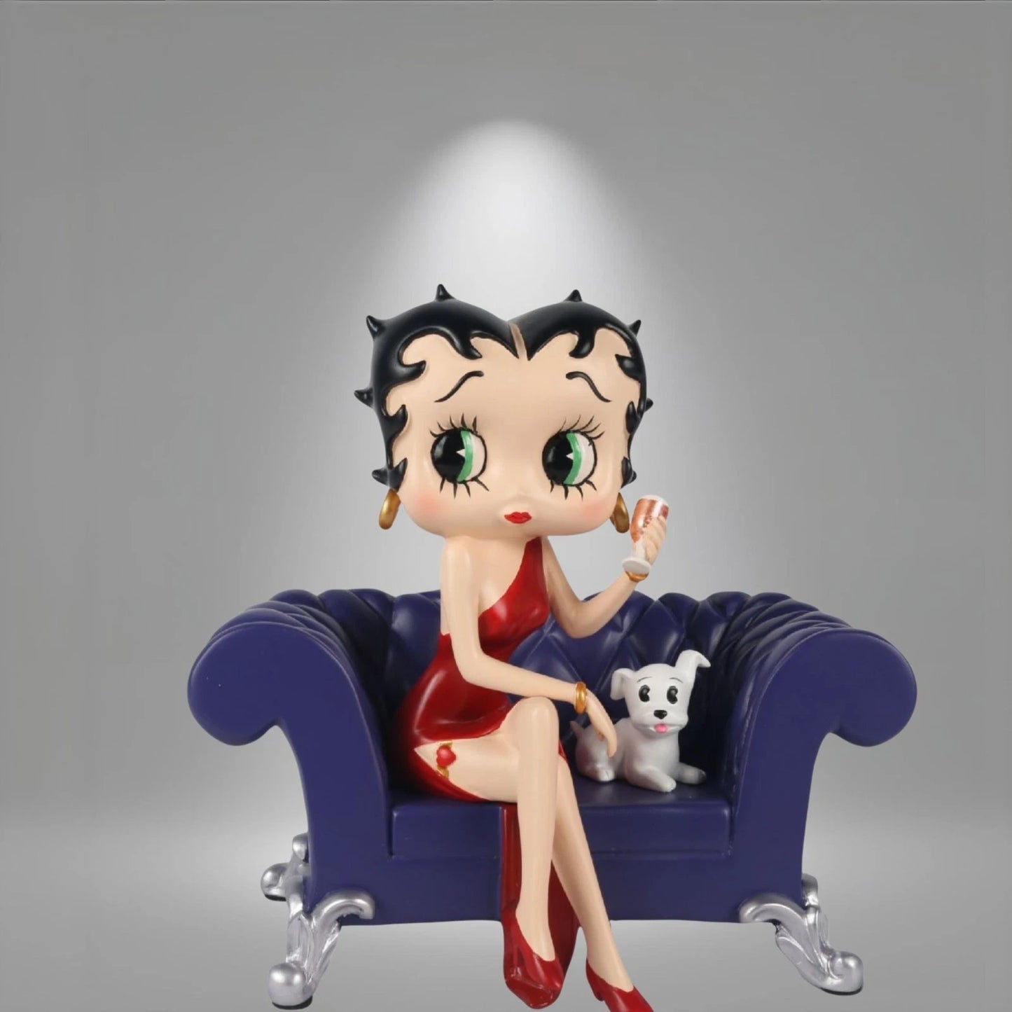 NEW BETTY BOOP ON SETTEE FIGURINE 22CM VINTAGE ORNAMENT COLLECTABLE STATUE GIFT UK STOCK
