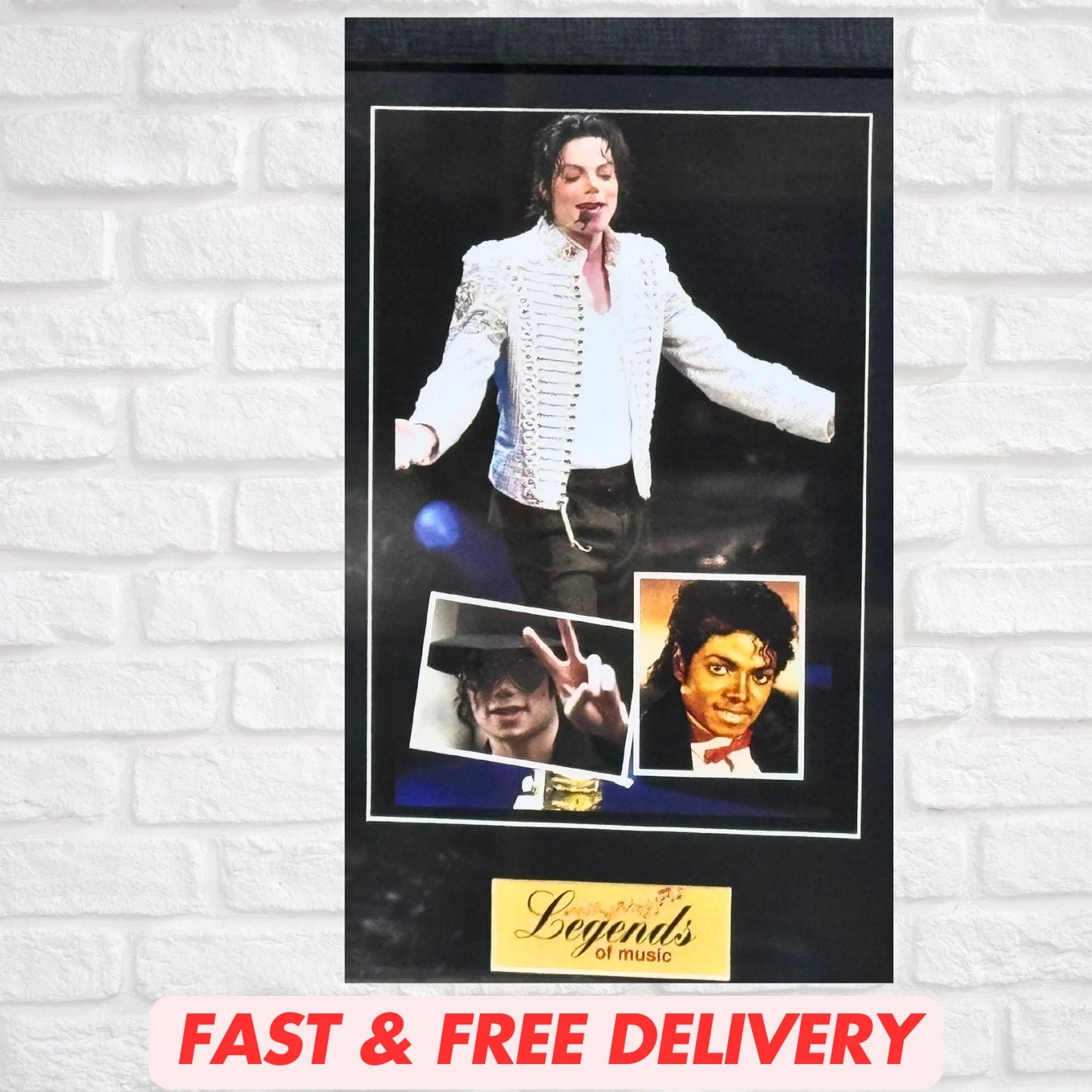 MICHAEL JACKSON MEMORABILIA FRAMED PICTURE PRESENTATION DISC SET MUSIC LEGENDS UK STOCK