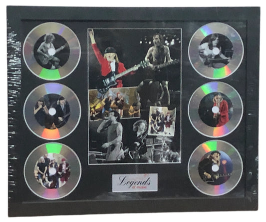 AC/DC BAND MEMORABILIA FRAMED PICTURE PRESENTATION DISC SET MUSIC LEGENDS UK STOCK
