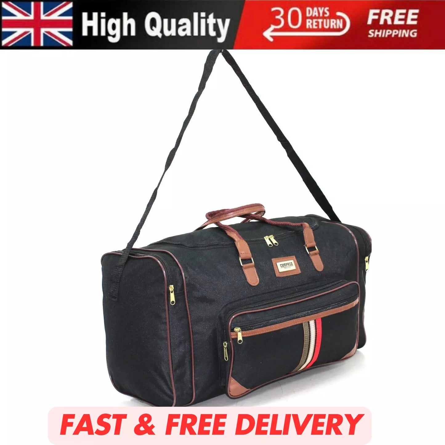 MENS EXTRA LARGE BIG SPORTS GYM HOLDALL BAG TRAVEL WORK CABIN BARREL DUFFLE BAG
