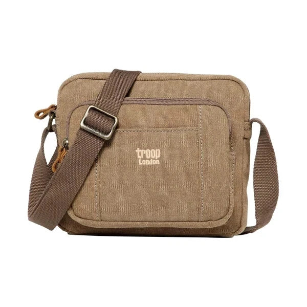 TROOP LONDON TRP0235 CLASSIC CANVAS CROSSBODY SHOULDER BAG