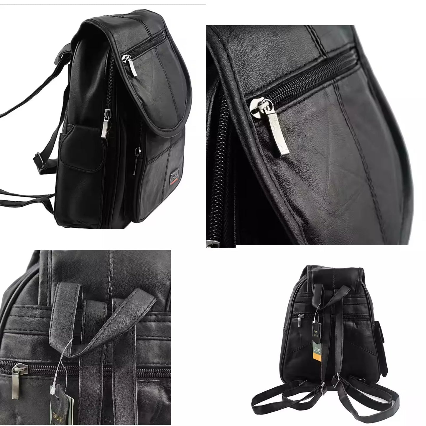 LARGE WOMEN'S GENUINE LEATHER BACKPACK RUCKSACK SHOULDER BAG FASHIONABLE HANDBAG UK STOCK